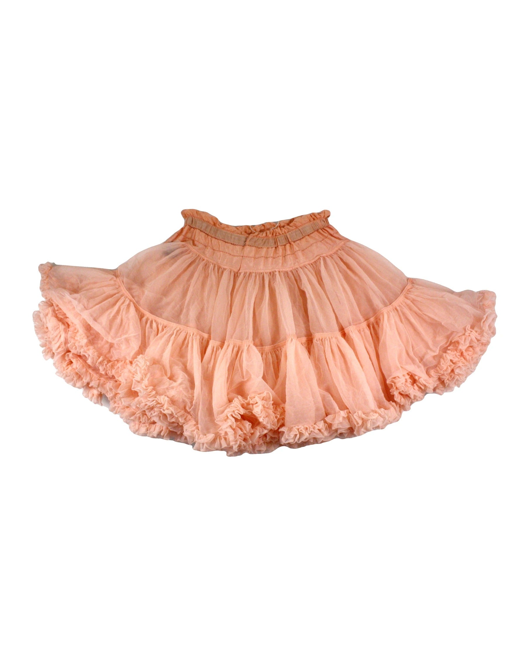 Women's Peach Tutu Skirt with Ruffle Trim – Size W29