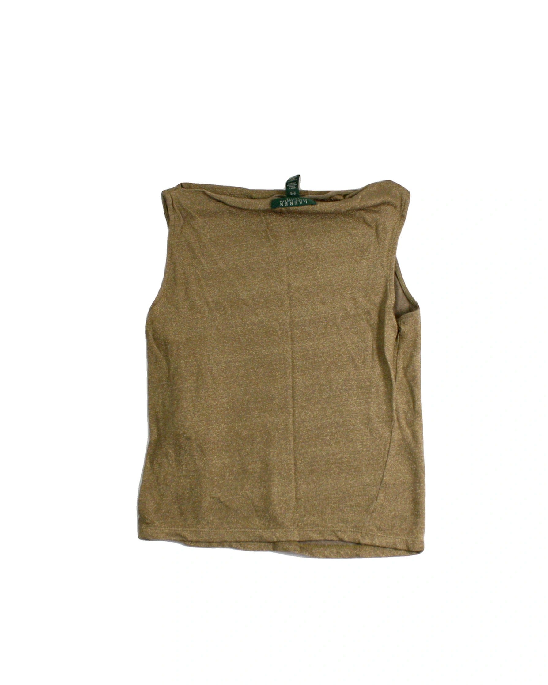 Lauren Ralph Lauren Women's Gold Sleeveless Sparkle Top – Size S