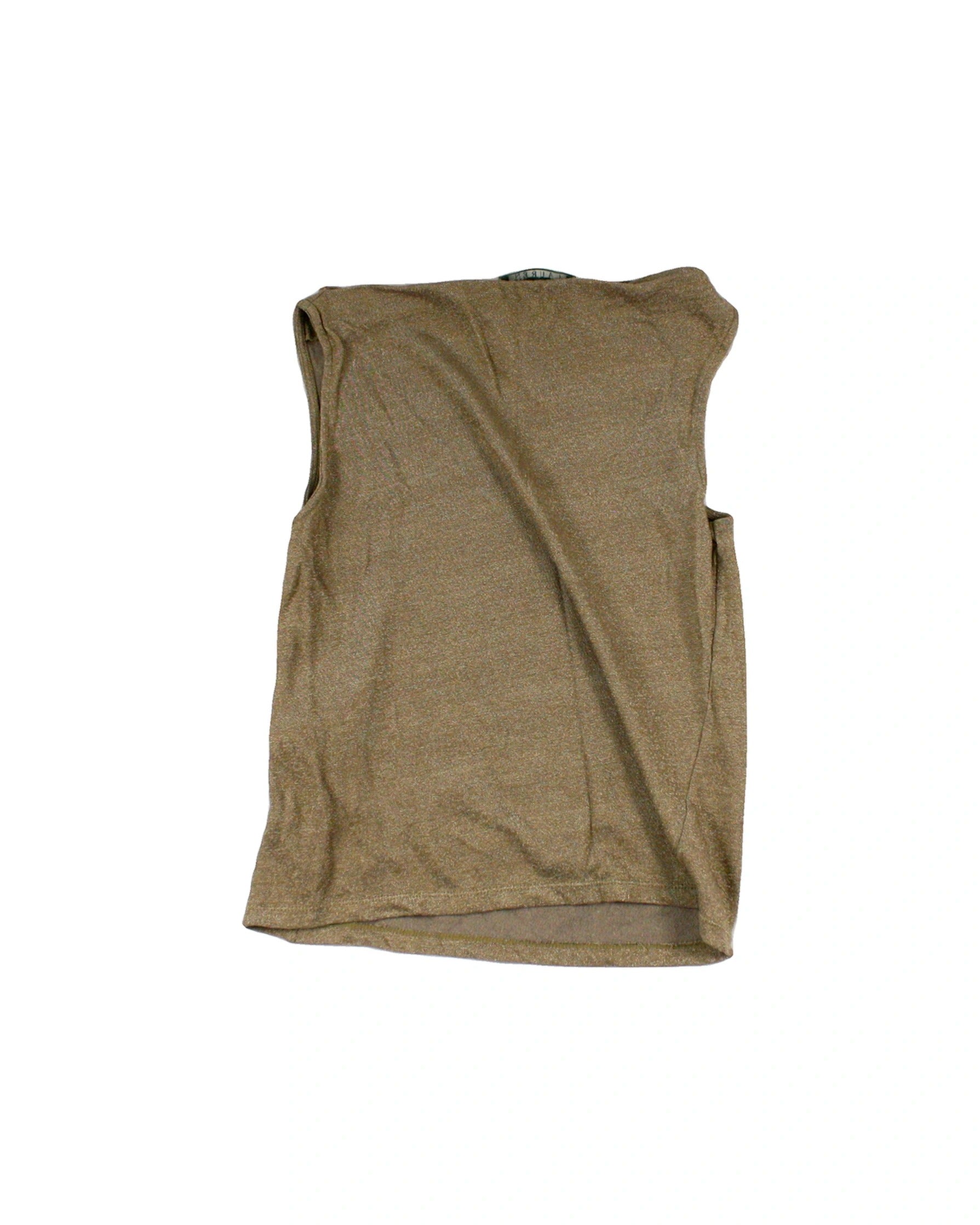 Lauren Ralph Lauren Women's Gold Sleeveless Sparkle Top – Size S