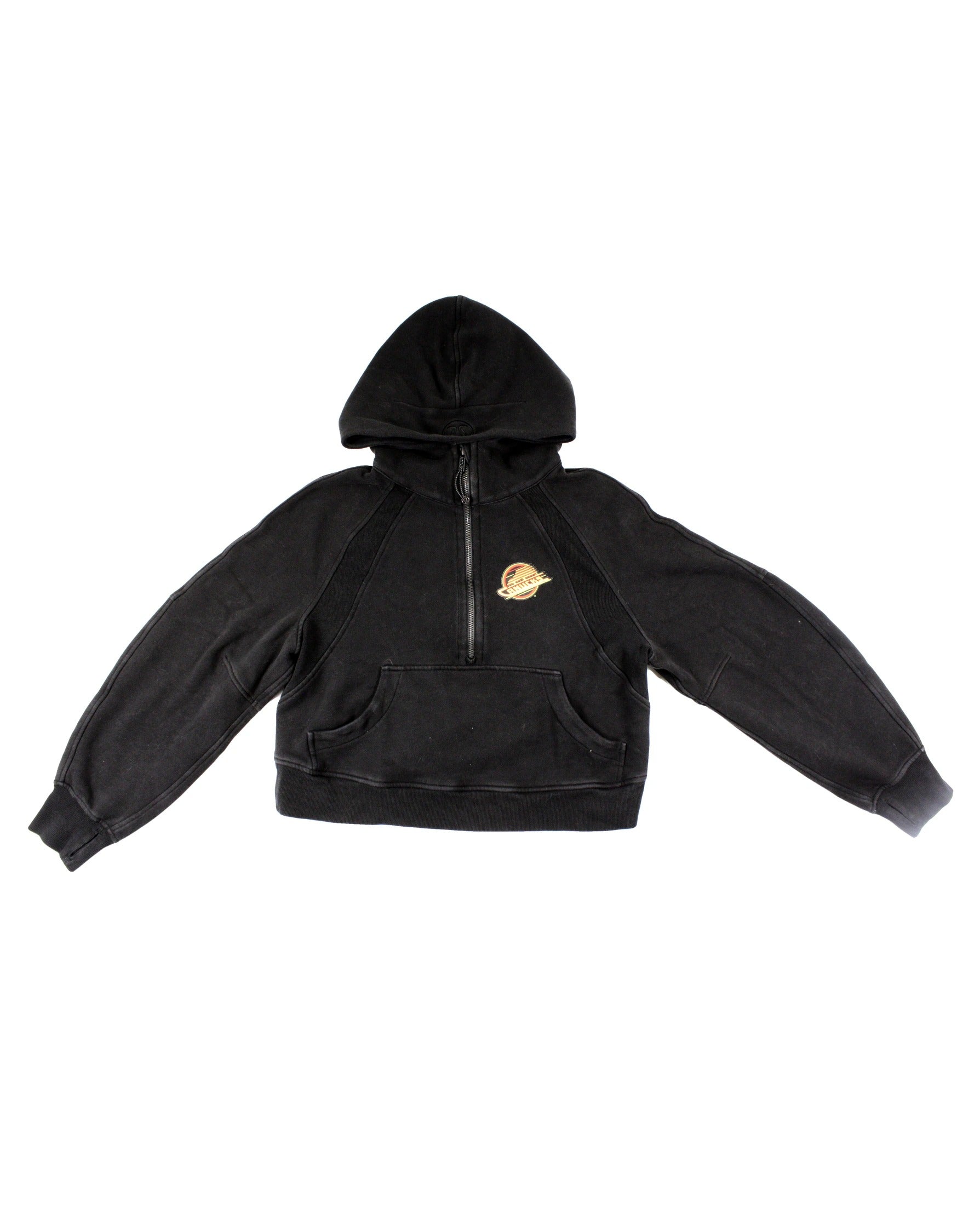 Lululemon Women's Black Long Sleeve Canucks Hooded Sweatshirt