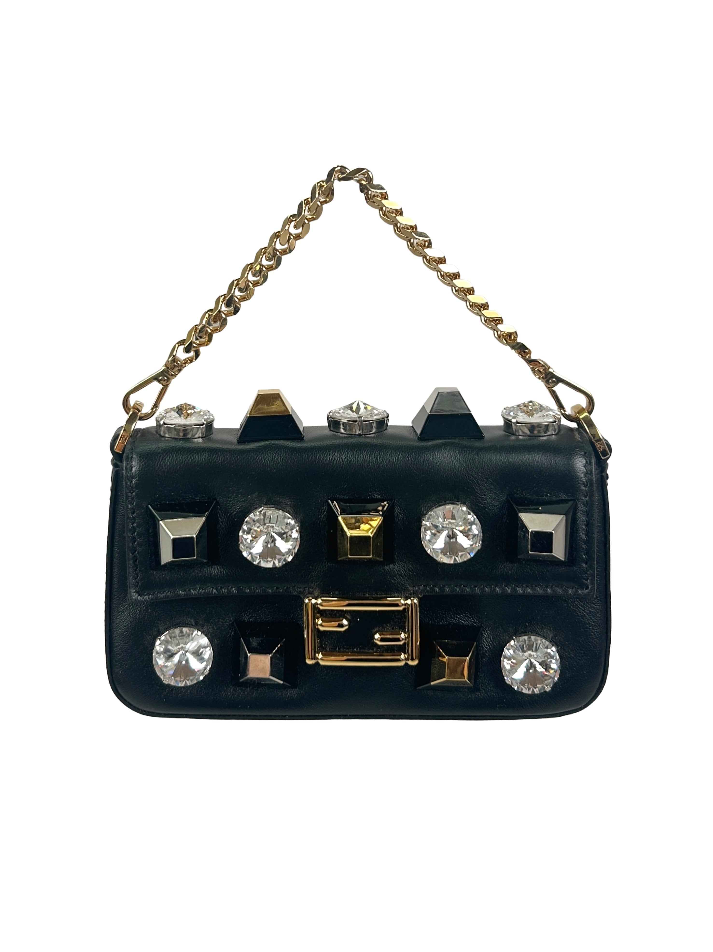 Fendi Micro Baguette Embellished Mini Bag