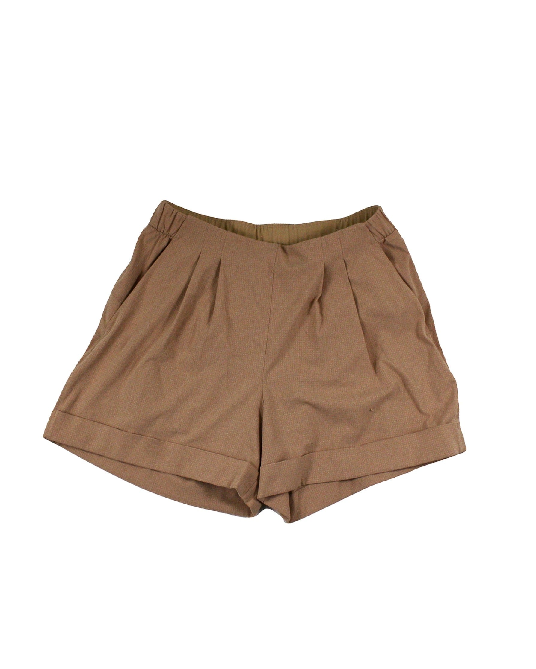 Lululemon Women's Tan Pleated Mini Shorts – Size 4