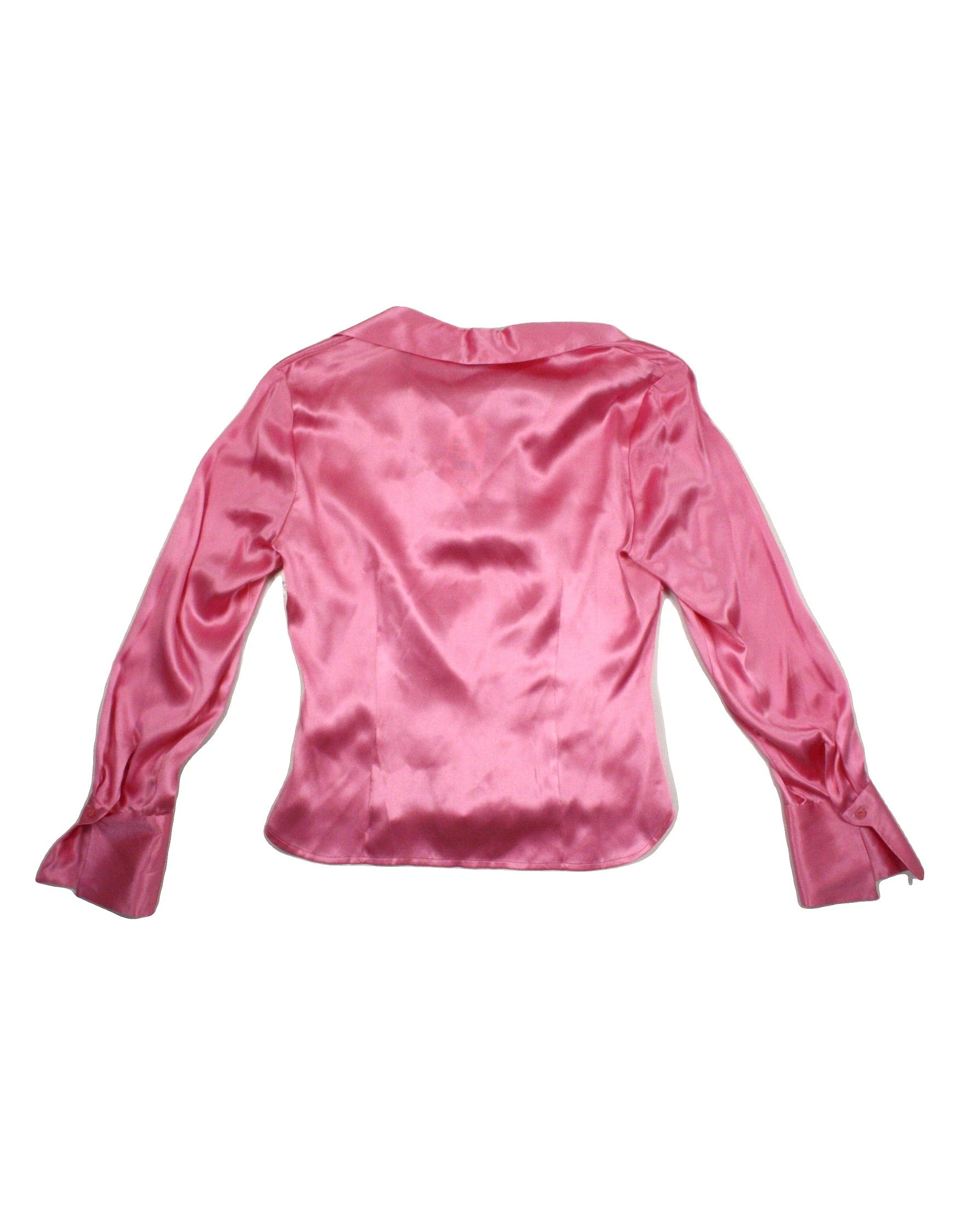 Laura Petites Women's Pink Long Sleeve Silk Shirt – Size 6
