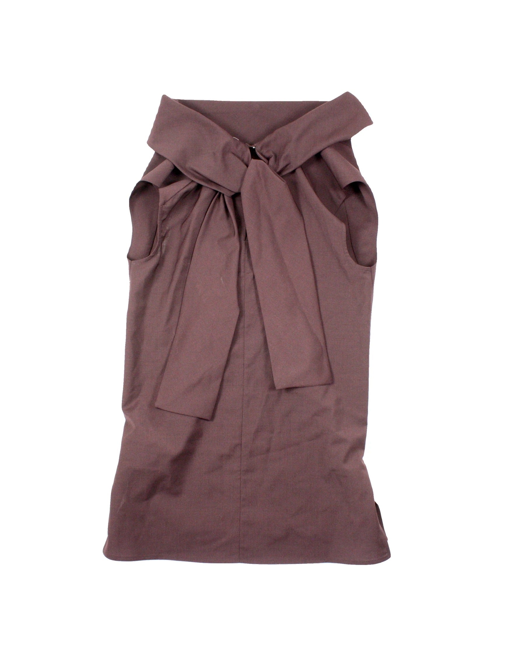 Cos Women's Dark Purple Wool Blend Sleeveless Cowl Neck Top – Size 2