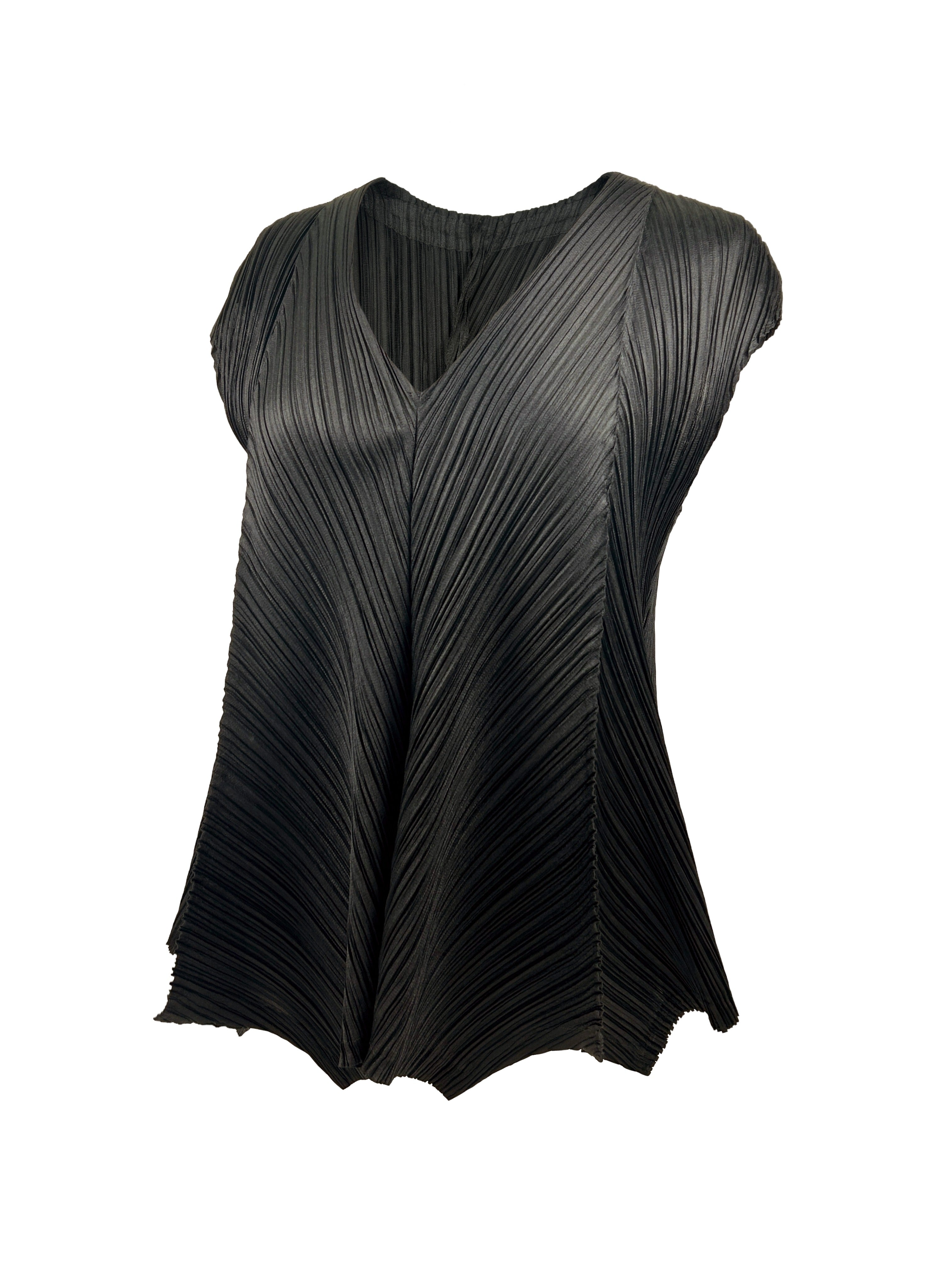 Pleats Please Issey Miyake V-Neck Plisse Top