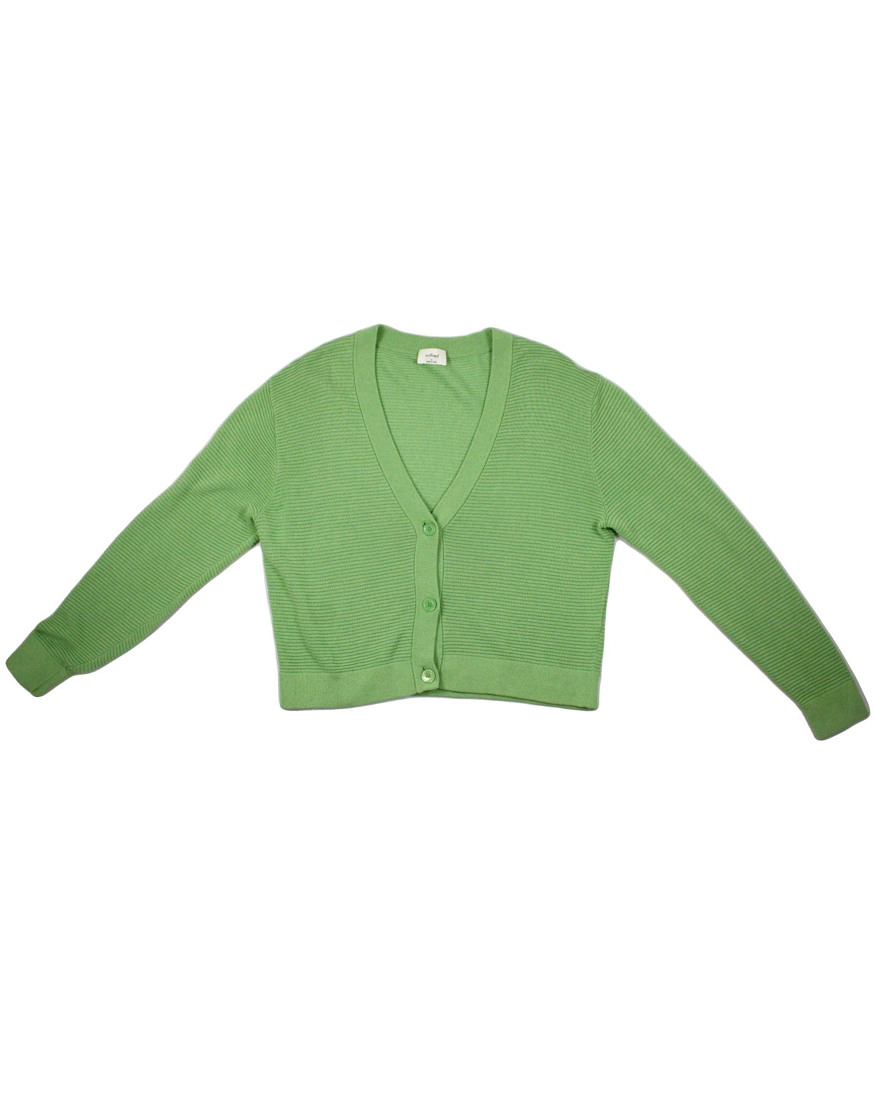 Wilfred Women's Green Linen Blend Long Sleeve Cardigan – Size S