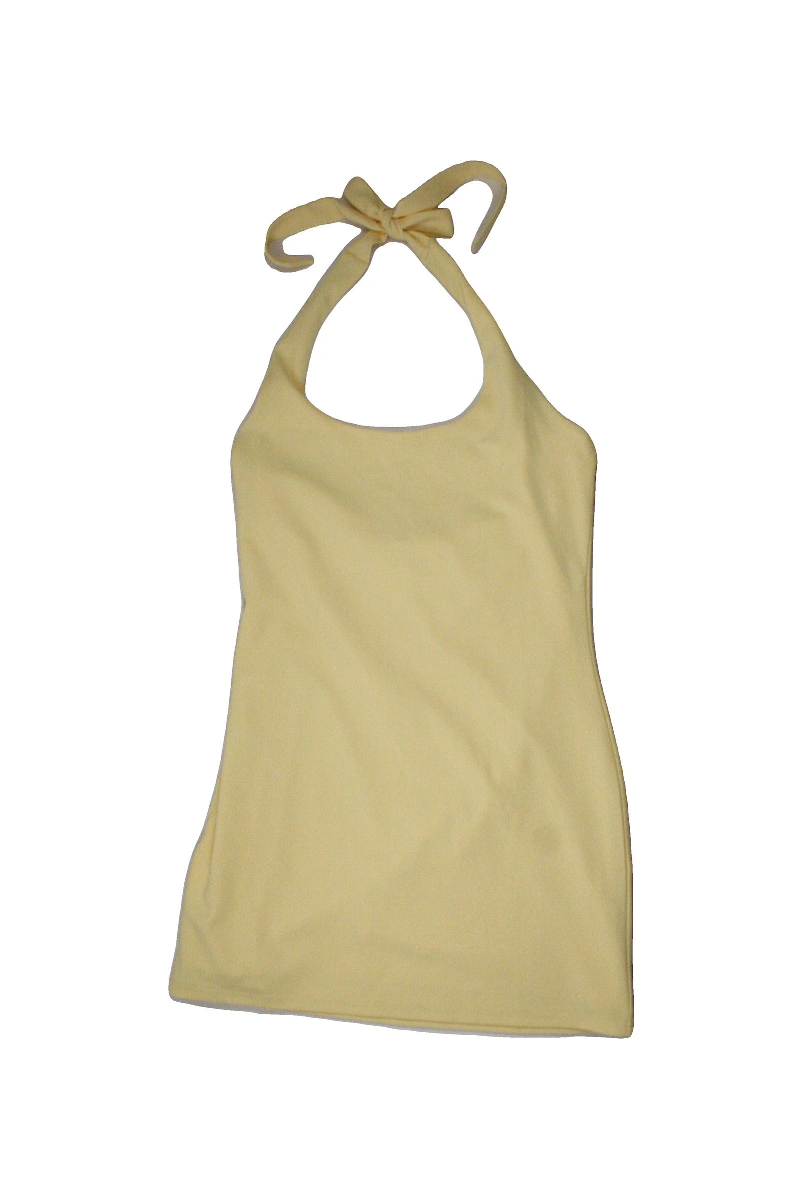 Oak + Fort Women's Yellow Sleeveless Halter Mini Dress – Size M