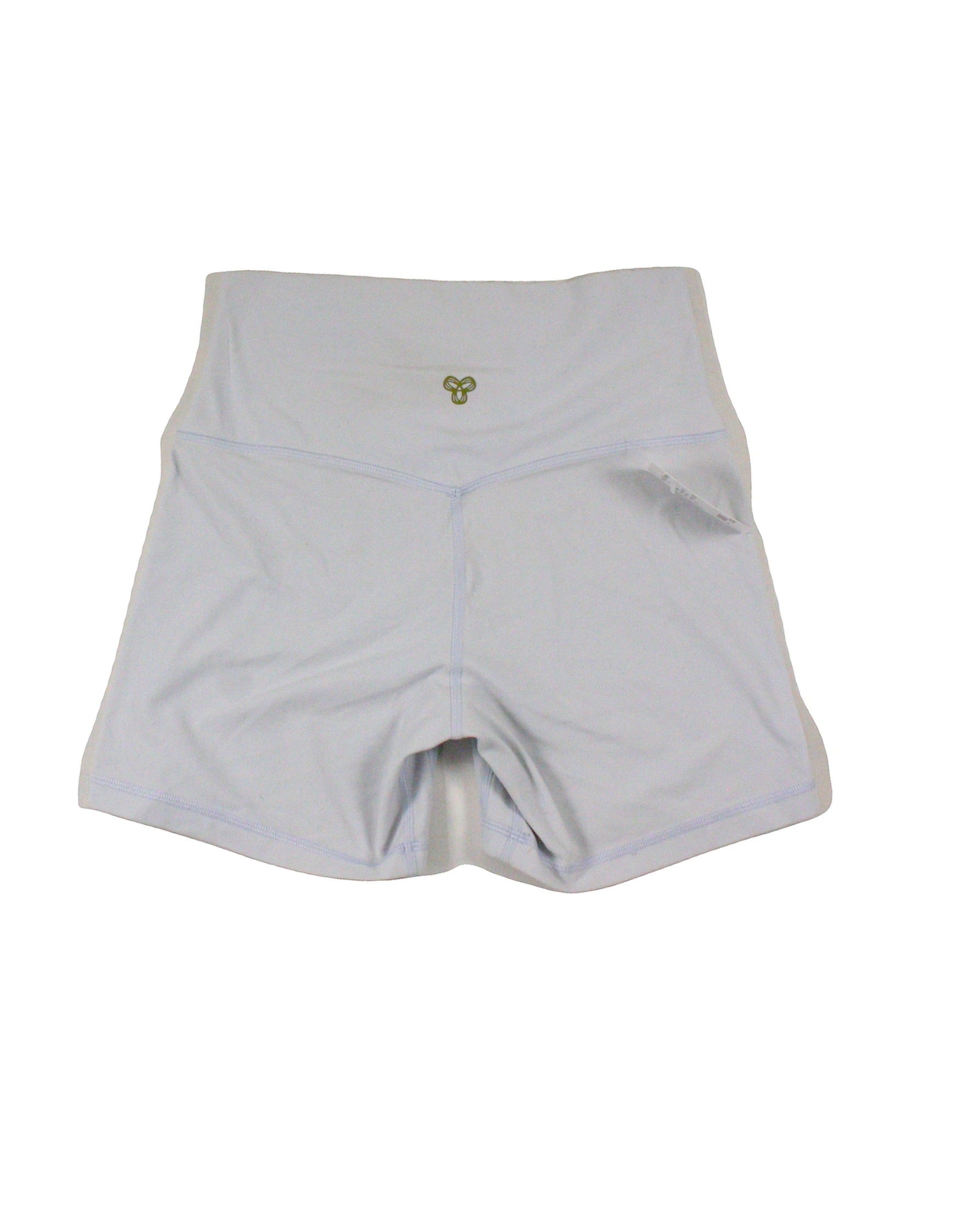 Lululemon Women's Light Blue Biker Shorts with Back Logo – Size W24