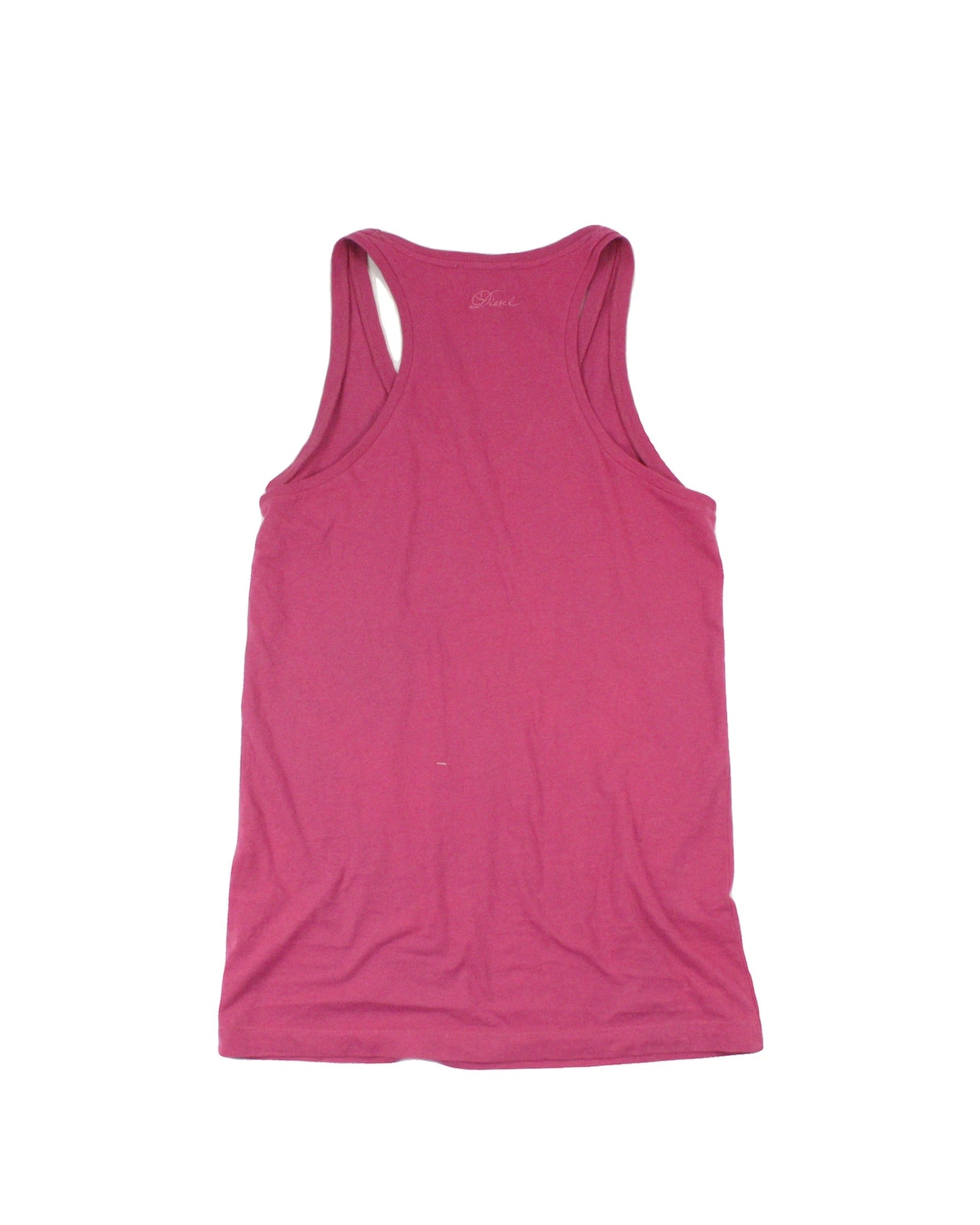 Diesel Women's Magenta/Navy/Black Sleeveless Top with Eye Jewel Graphic – Size S