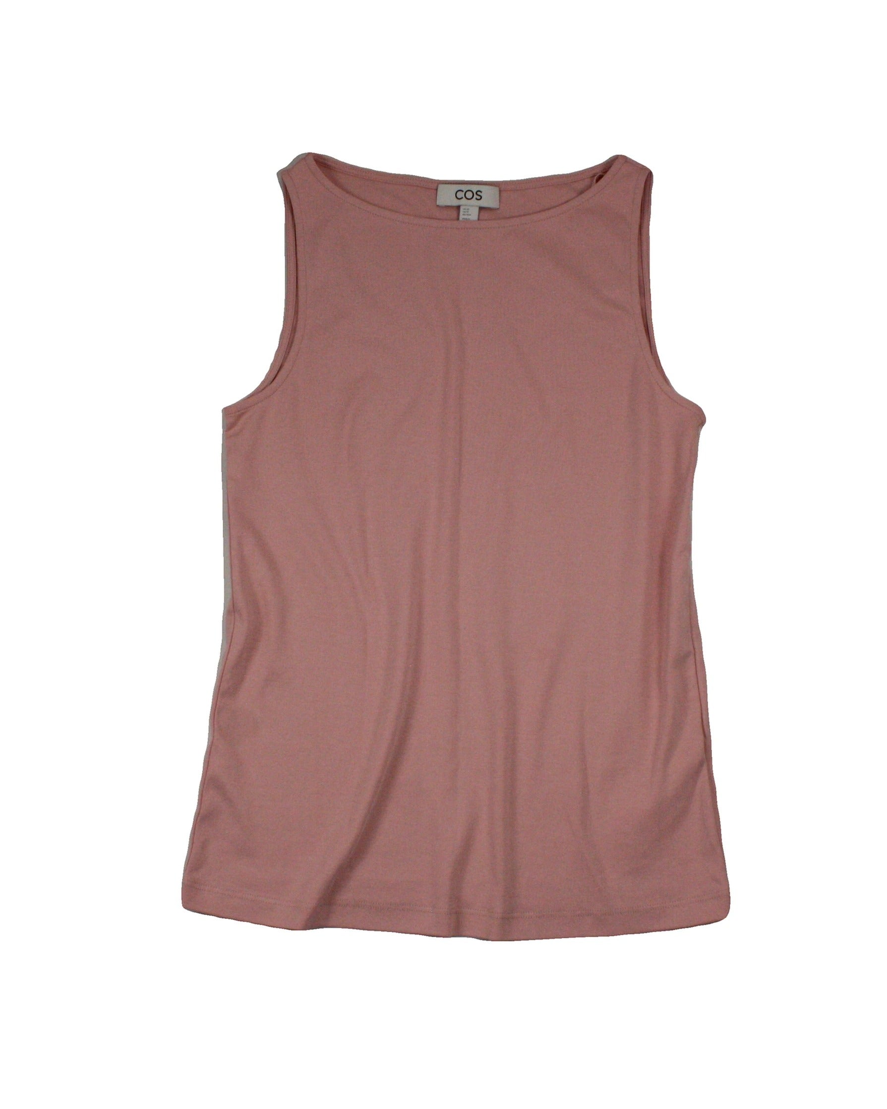 Cos Women's Pink Sleeveless Top with Boat Neck – Size XS