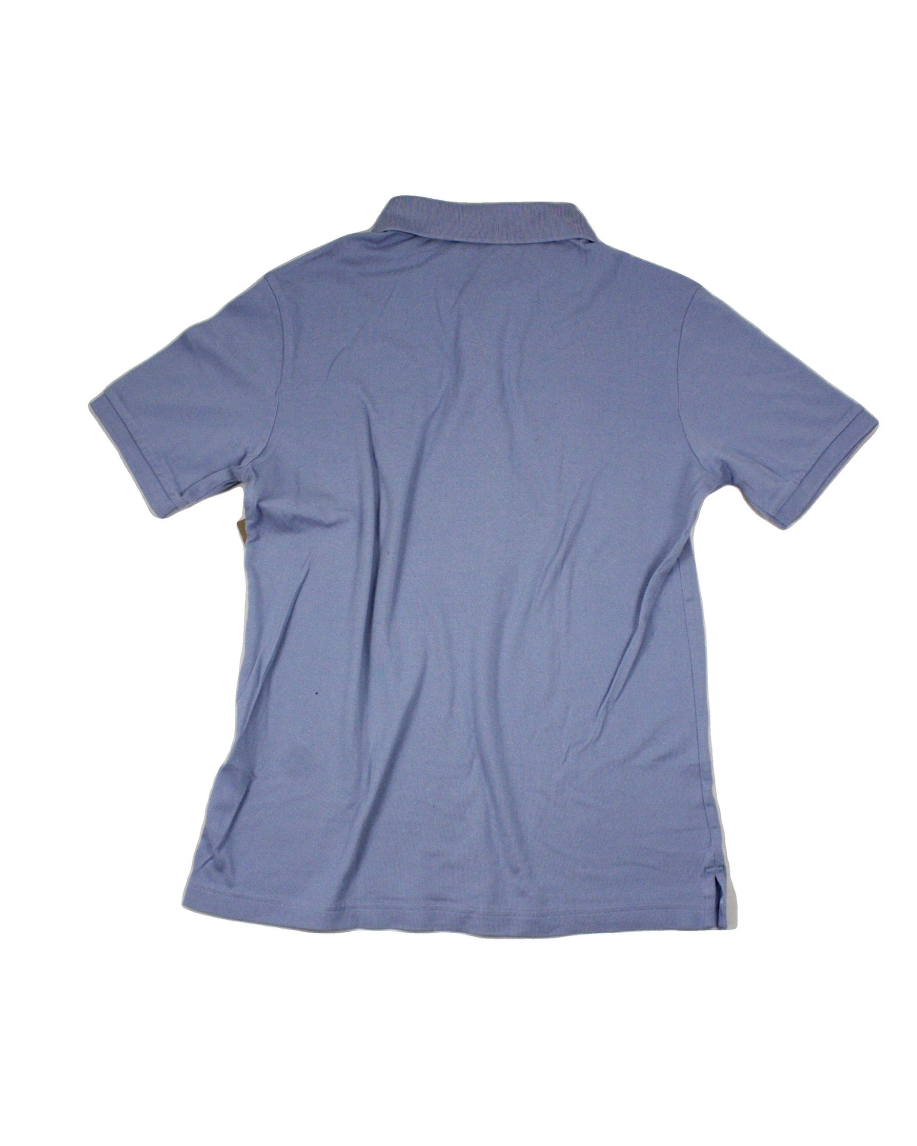 Y-3 Adidas Designer Women's Blue Short Sleeve Polo Top with Embroidered Logo – Size M