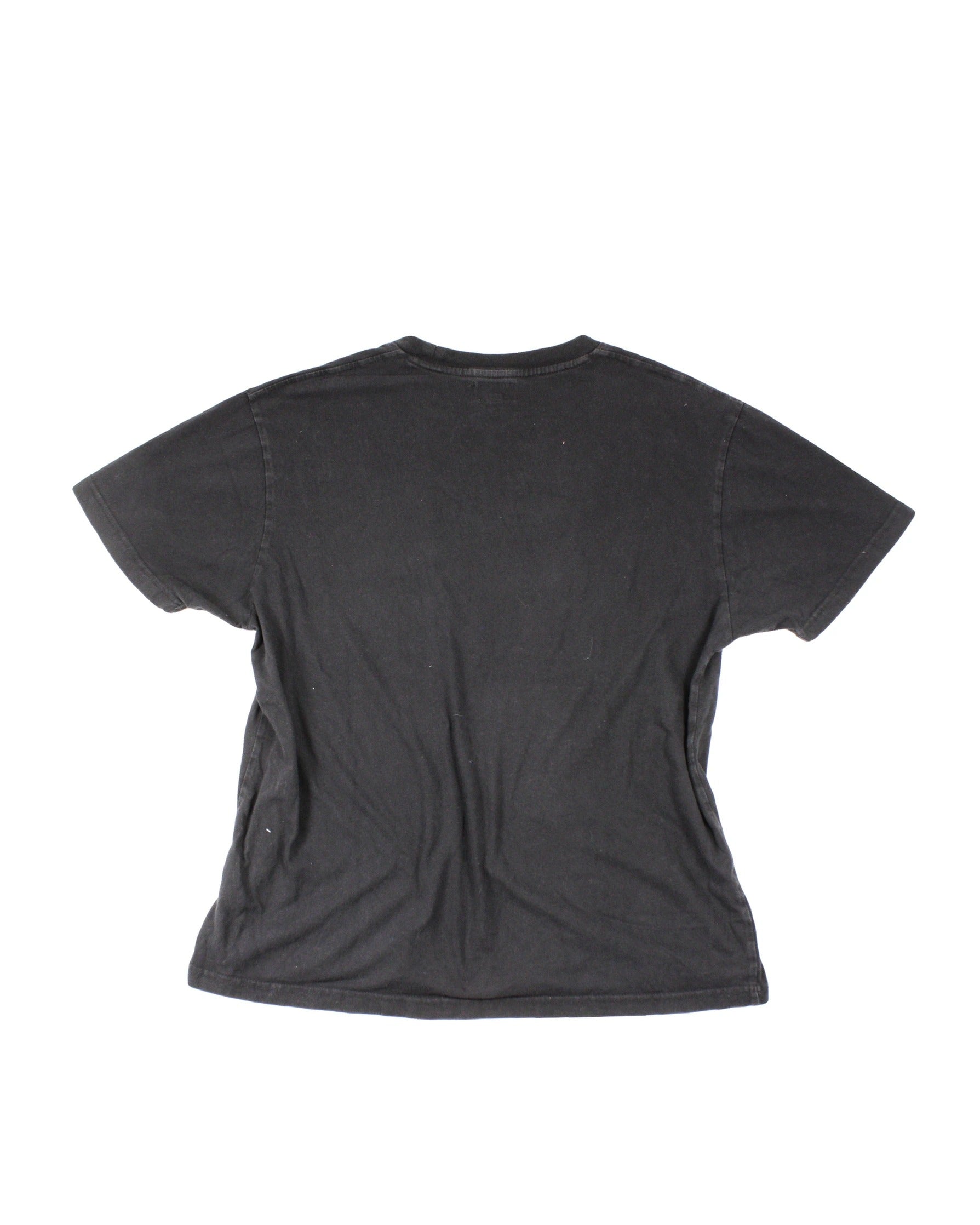 Supreme Designer Women's Black Short Sleeve Tee with Patch Logo – Size L