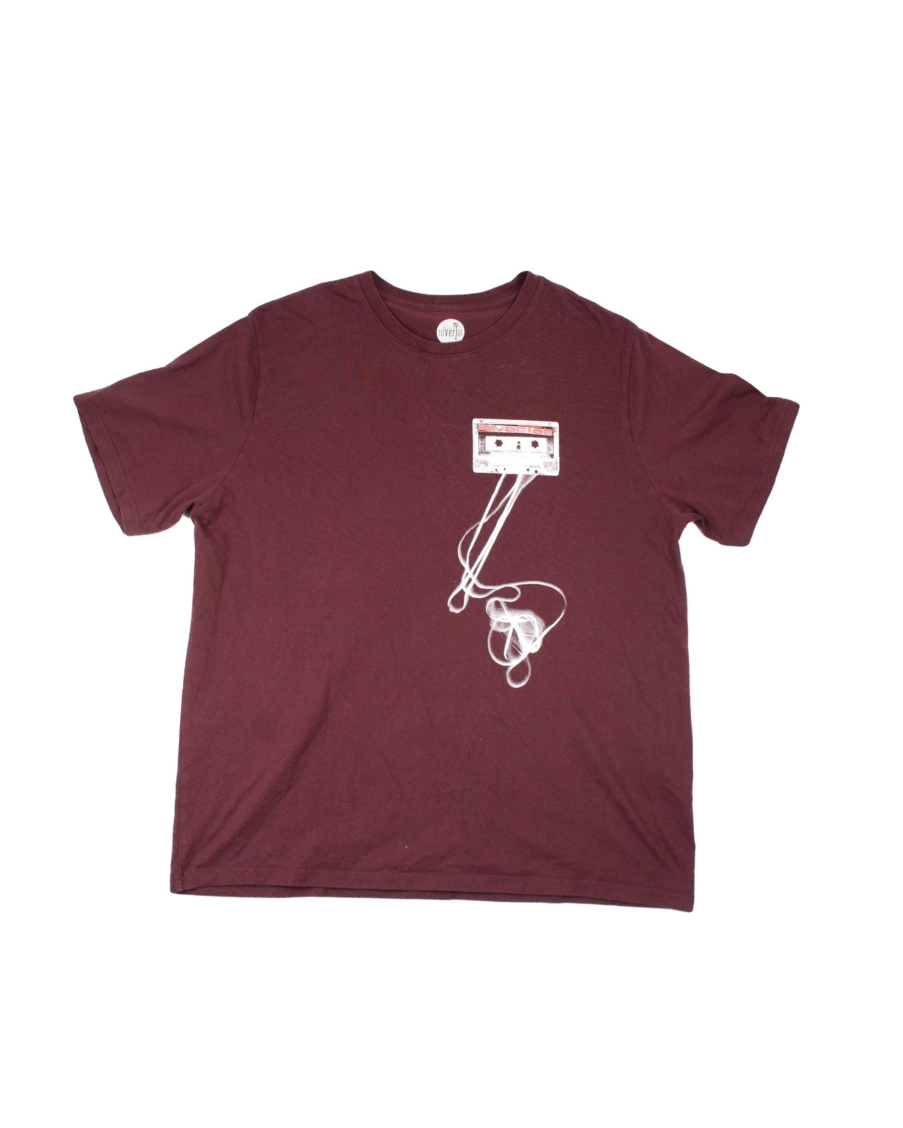 Levi's SilverTab Men's Maroon/White Graphic Tee with Round Neck – Size L
