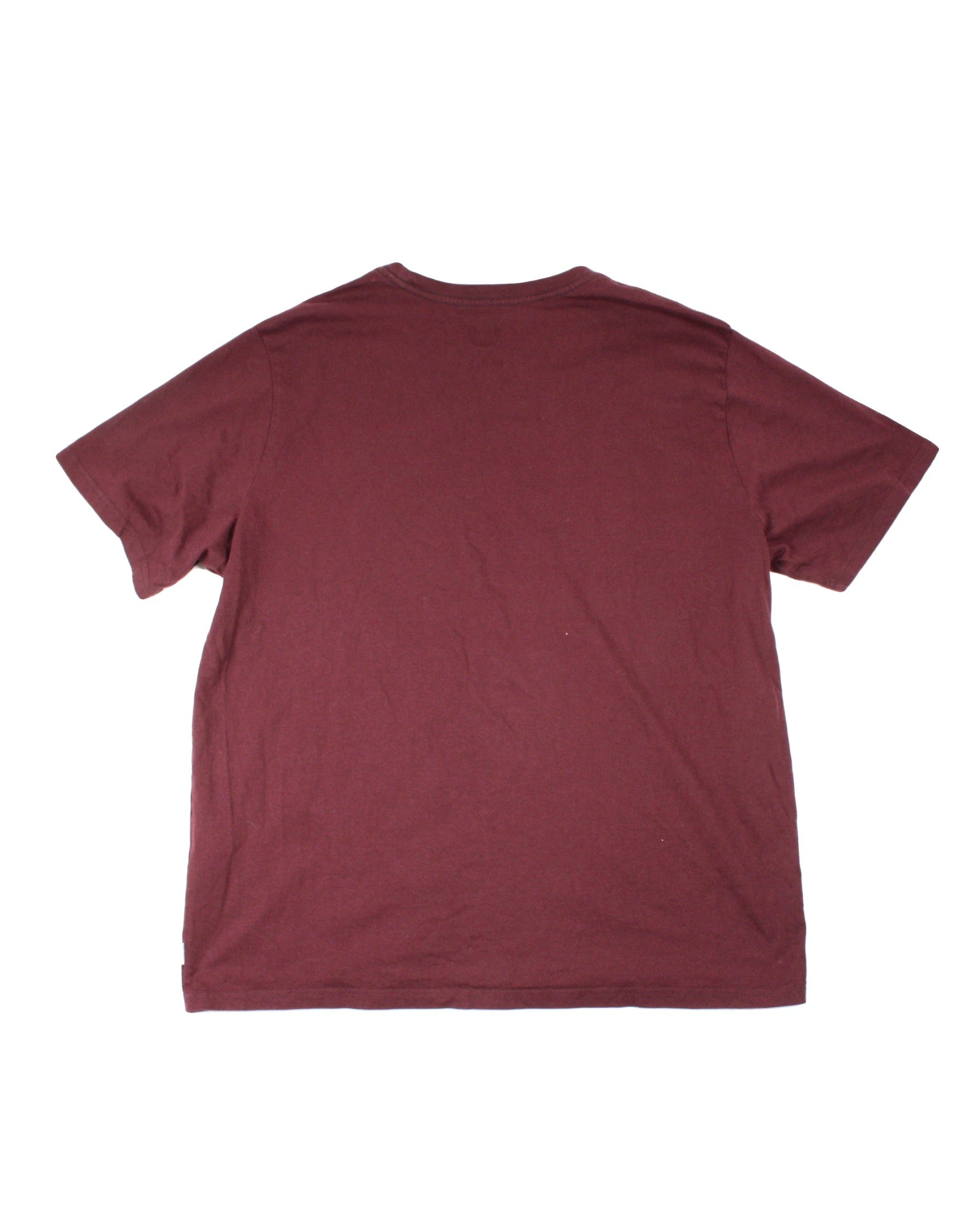 Levi's SilverTab Men's Maroon/White Graphic Tee with Round Neck – Size L