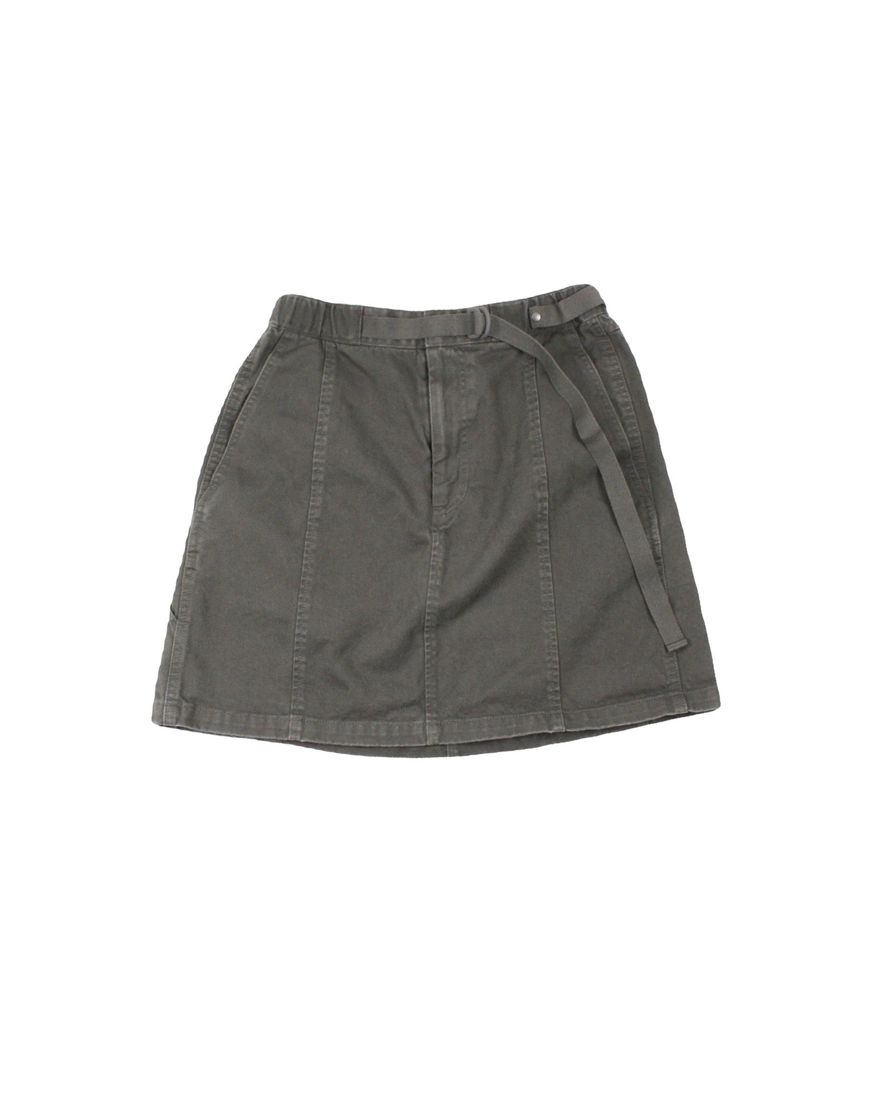 JW Anderson x Uniqlo Women's Dark Grey Panel Skirt with Zip Fly and Adjustable Belt – W25