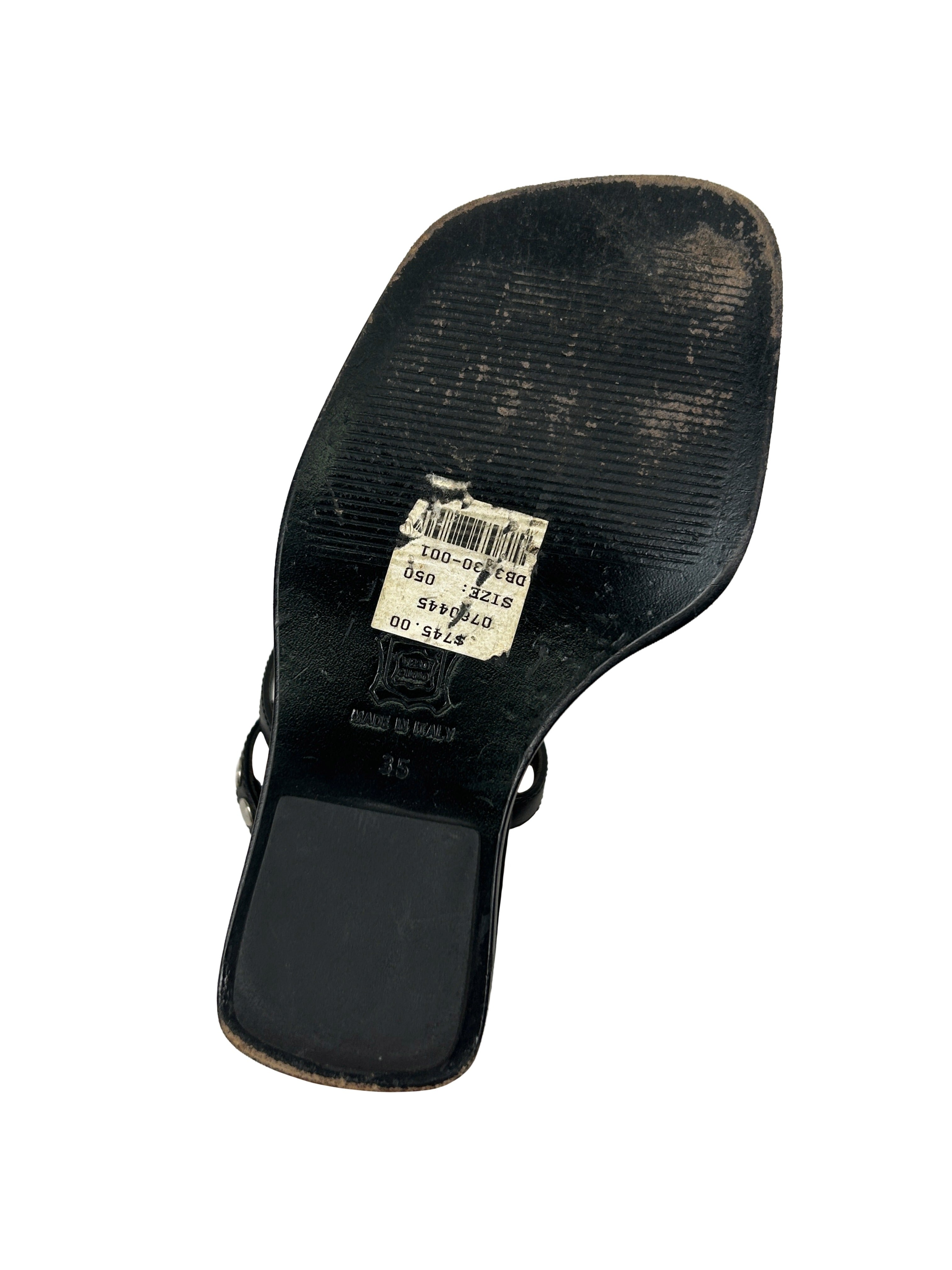 Dolce & Gabbana Size 35 Vintage Studded Wedge Sandals