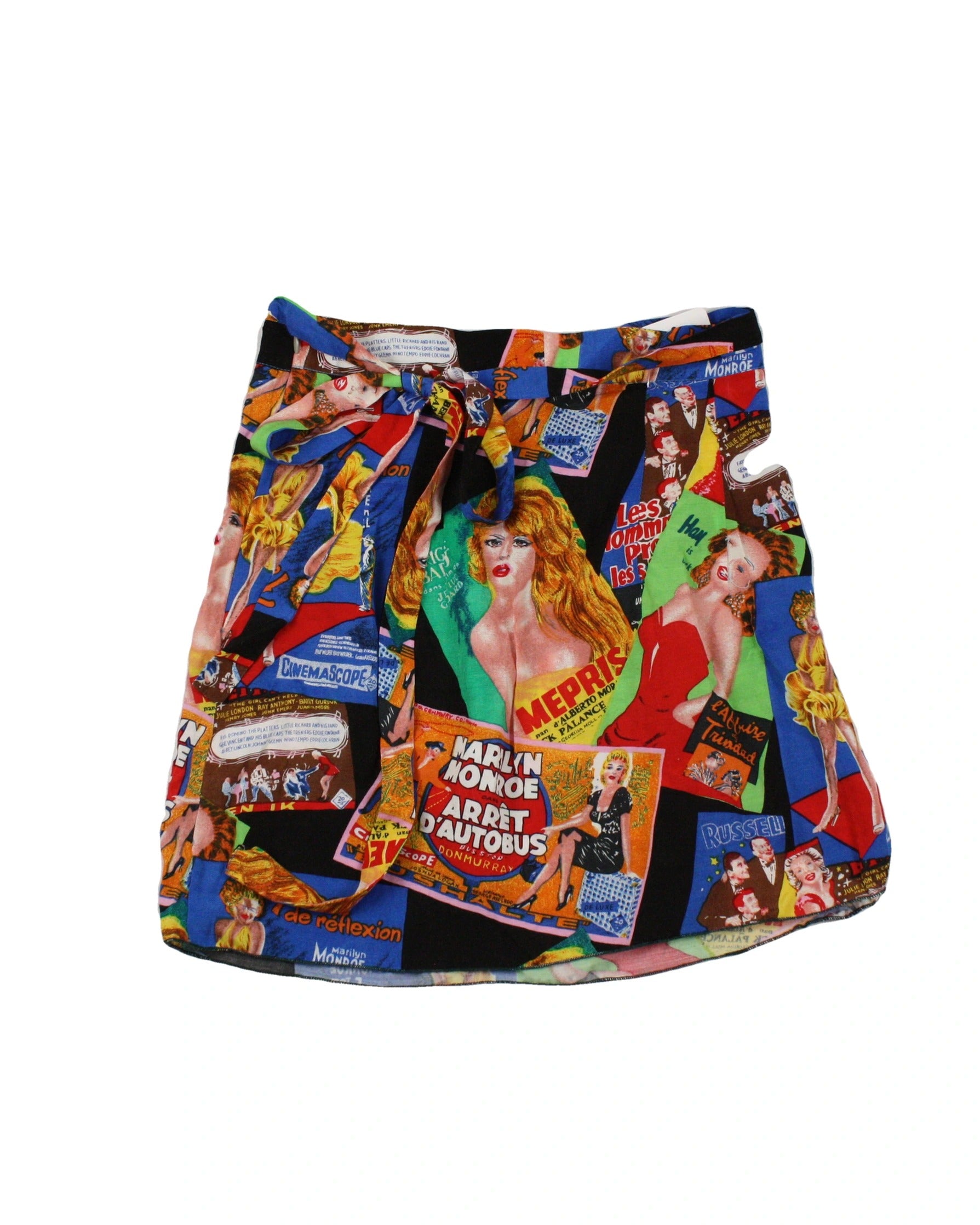 No Brand Women's Black/Green/Red/Blue Handmade Mini Skirt with Marilyn Monroe Print – Waist 25