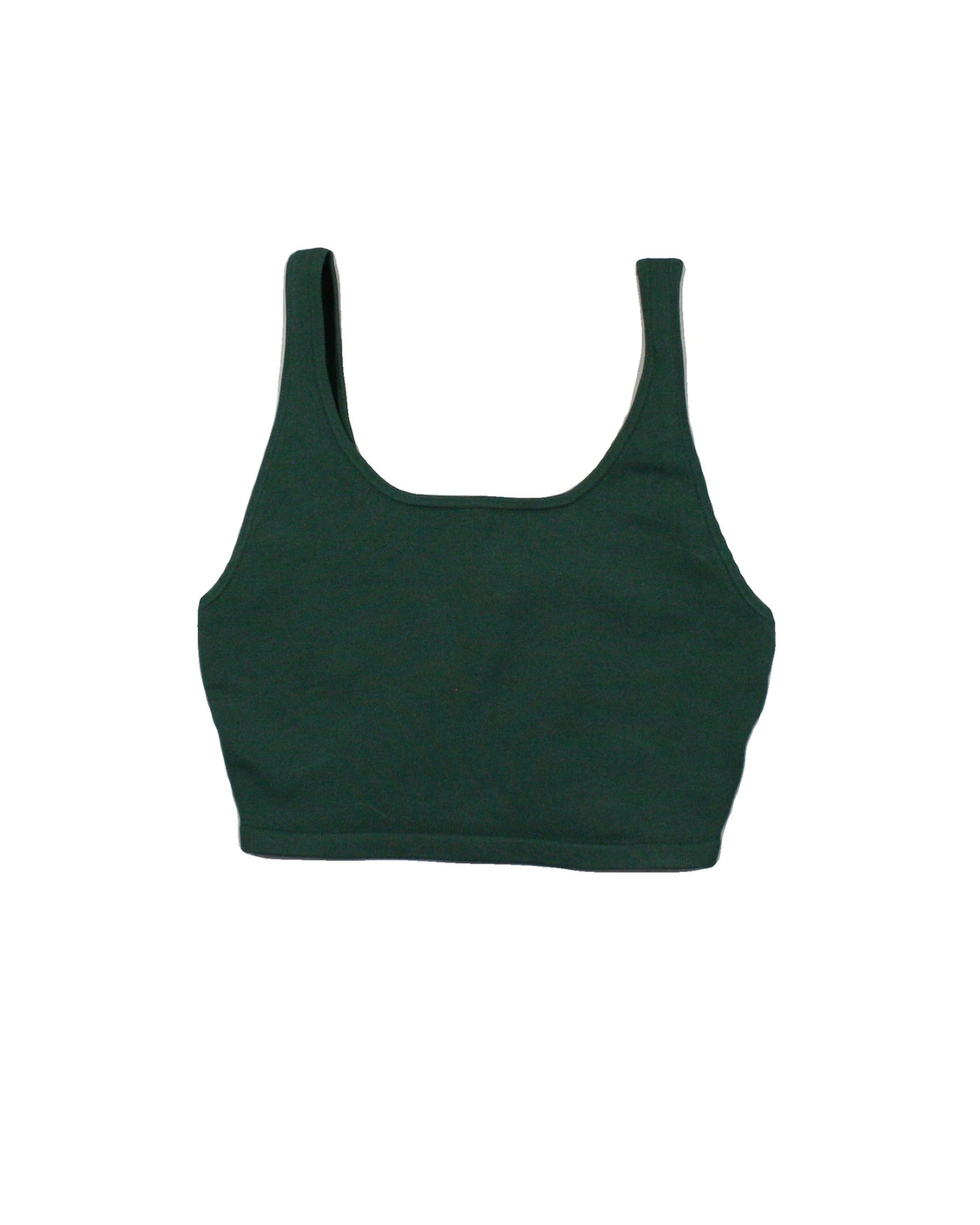 Babaton Women's Green Sleeveless Square Neck Crop Top – Size M