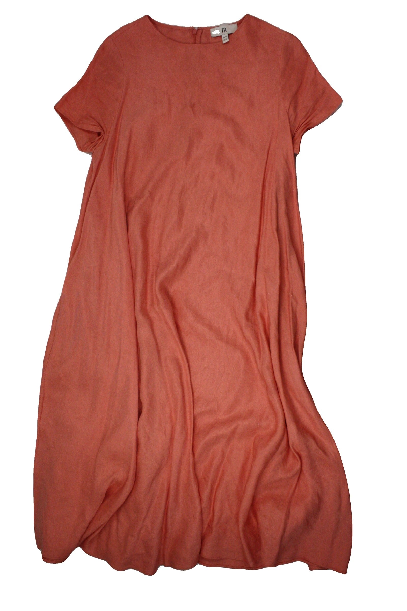 Banana Republic Women's Salmon Short Sleeve Linen-Blend Tent Maxi Dress – Size S