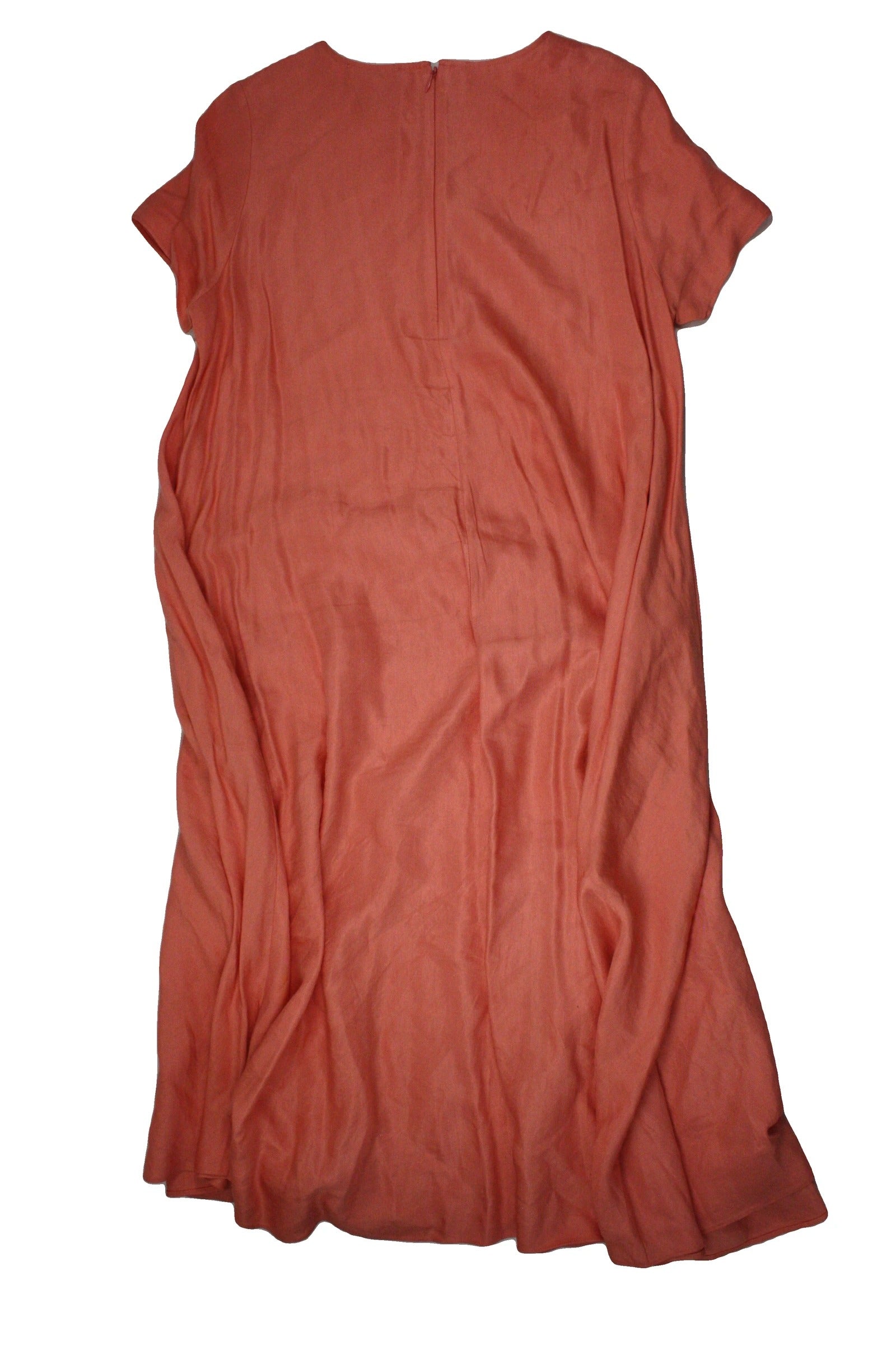Banana Republic Women's Salmon Short Sleeve Linen-Blend Tent Maxi Dress – Size S