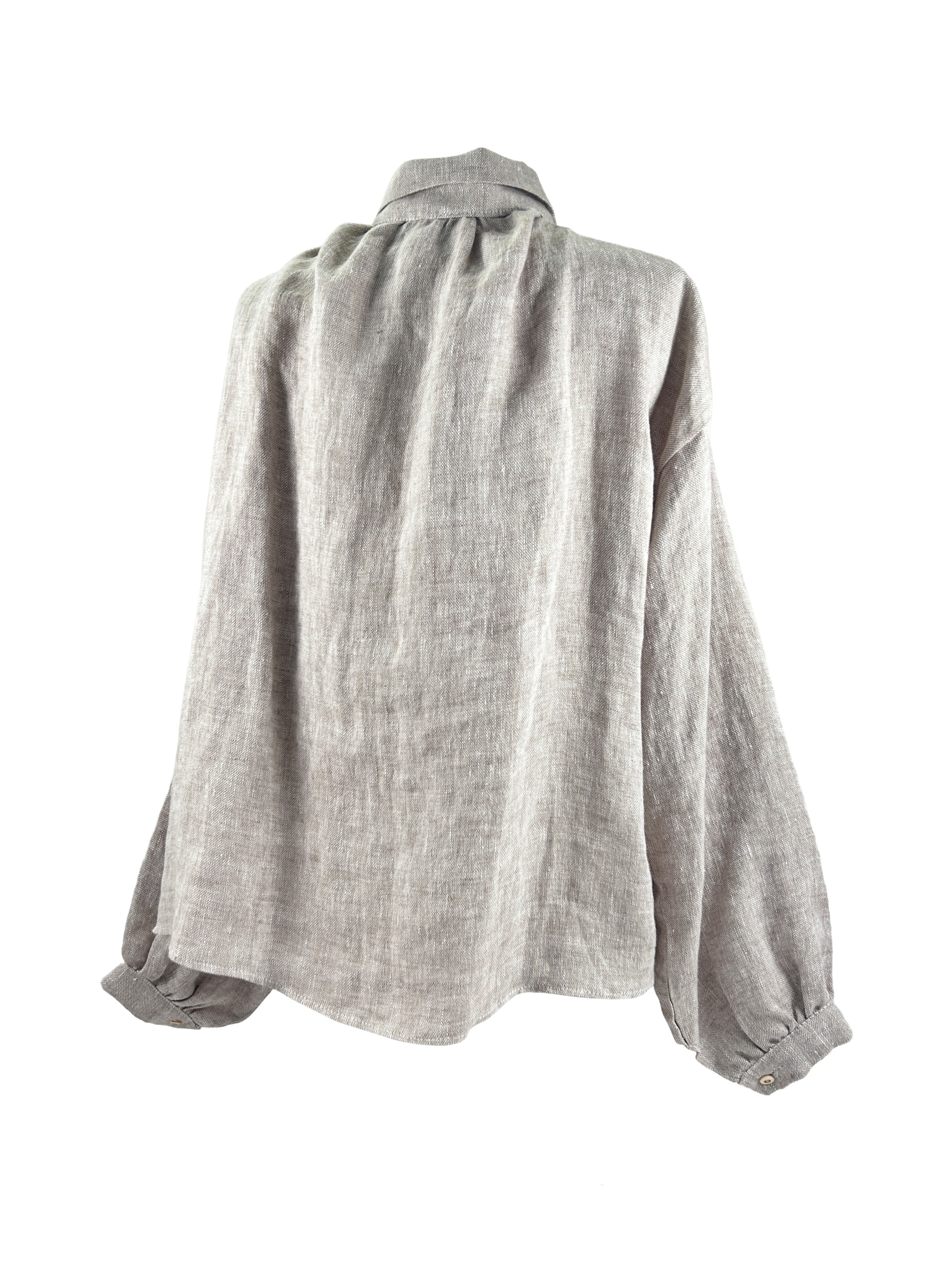 Grapadina Pleated Linen Top