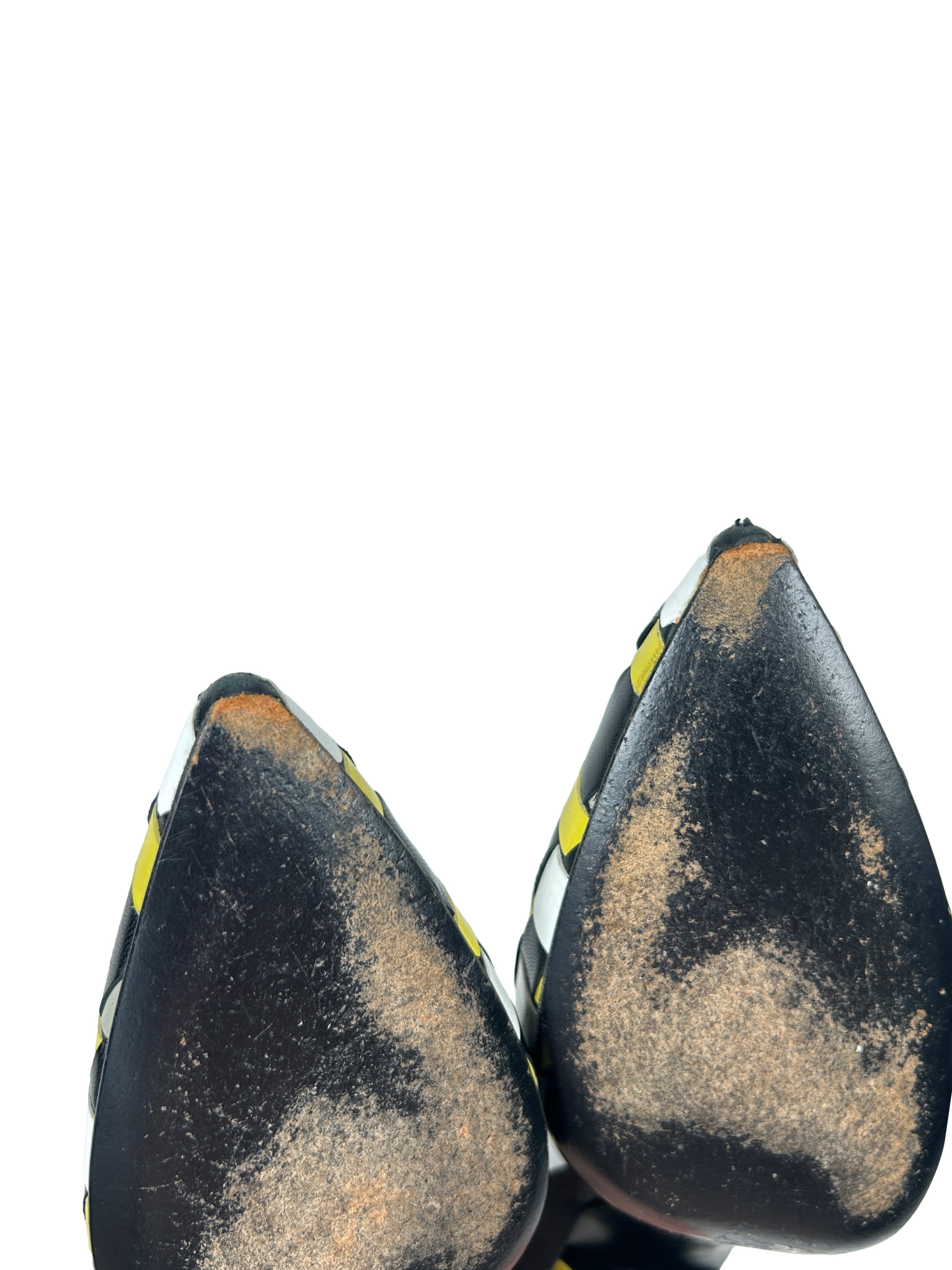 Miu Miu Size 39 SS 2001 Woven Slingback Heels