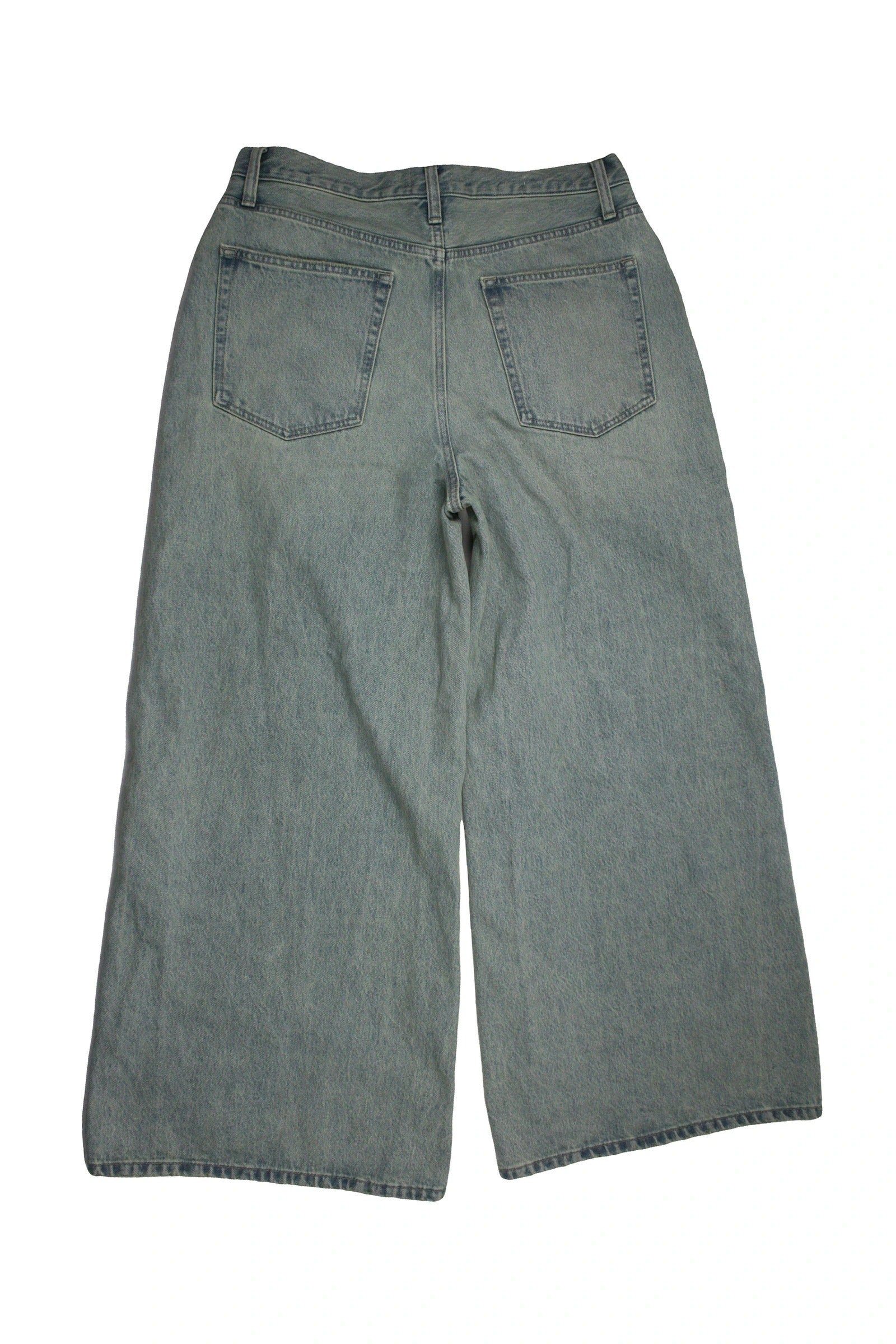 Oak + Fort Women's Blue Medium Wash Wide-Leg Jeans – Waist 32