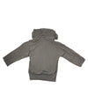 Standard James Perse Designer Women's Grey Zip-Front Hooded Sweatshirt with Wide Sleeves – Size OP