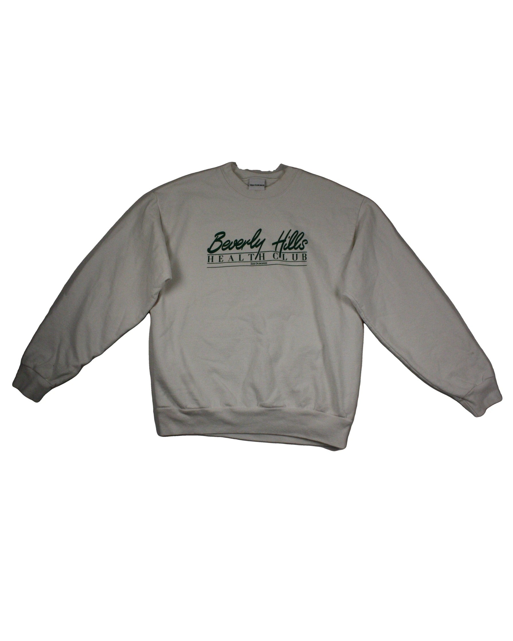 Zizi Donohoe Women's White/Green Long Sleeve Beverly Hills Sweatshirt – Size M