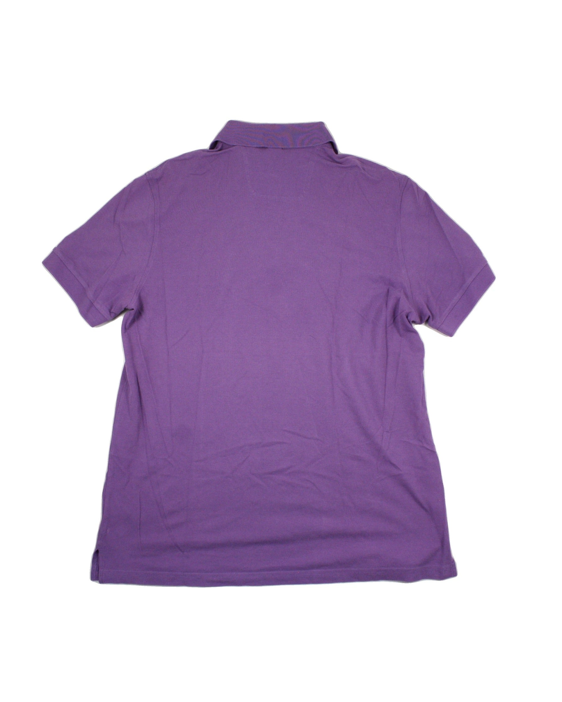 Hugo Boss Designer Men's Purple Short Sleeve Polo with Embroidered Logo – Size OP