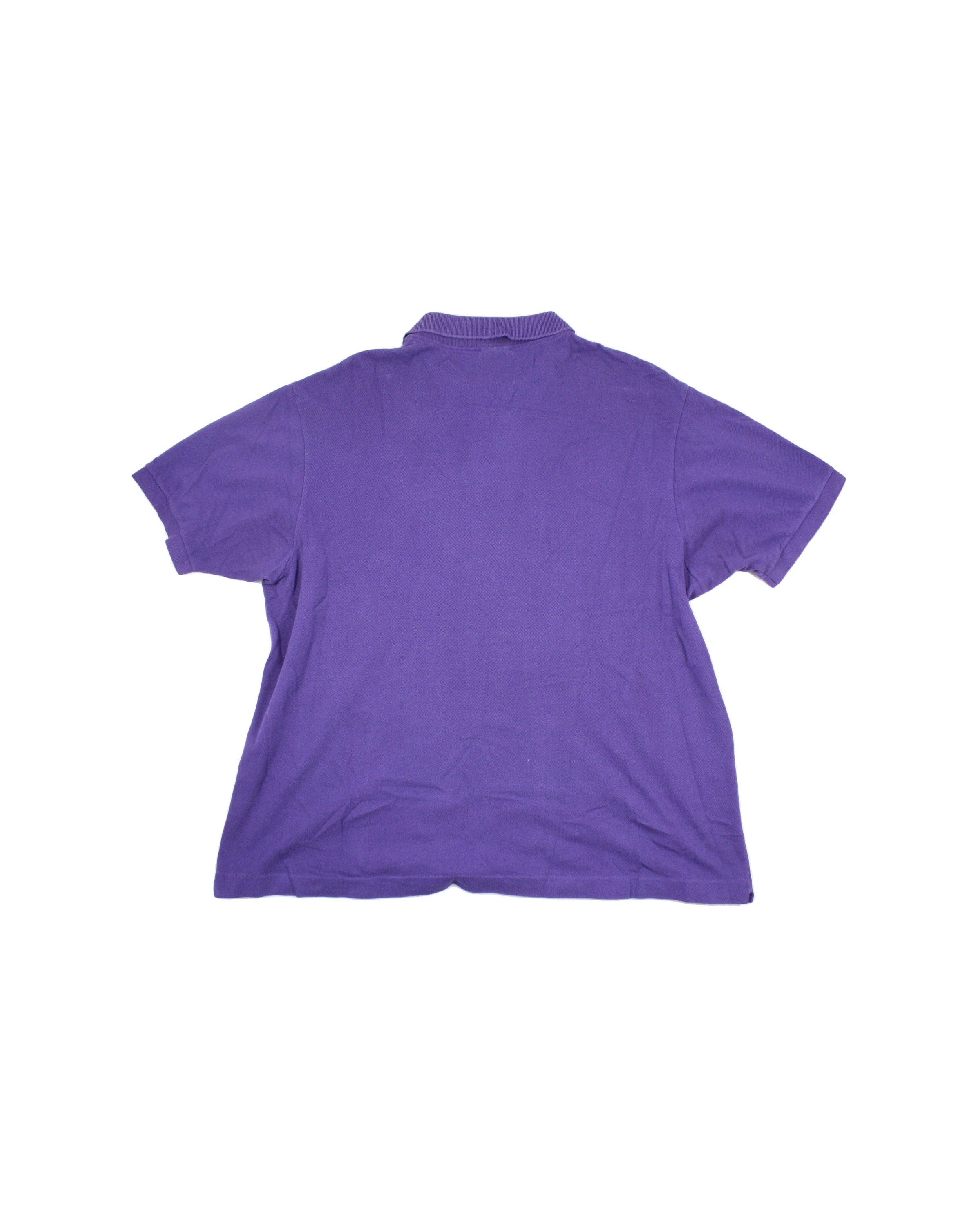 Lacoste Men's Purple Textured Short Sleeve Polo with Front Logo – Size OP