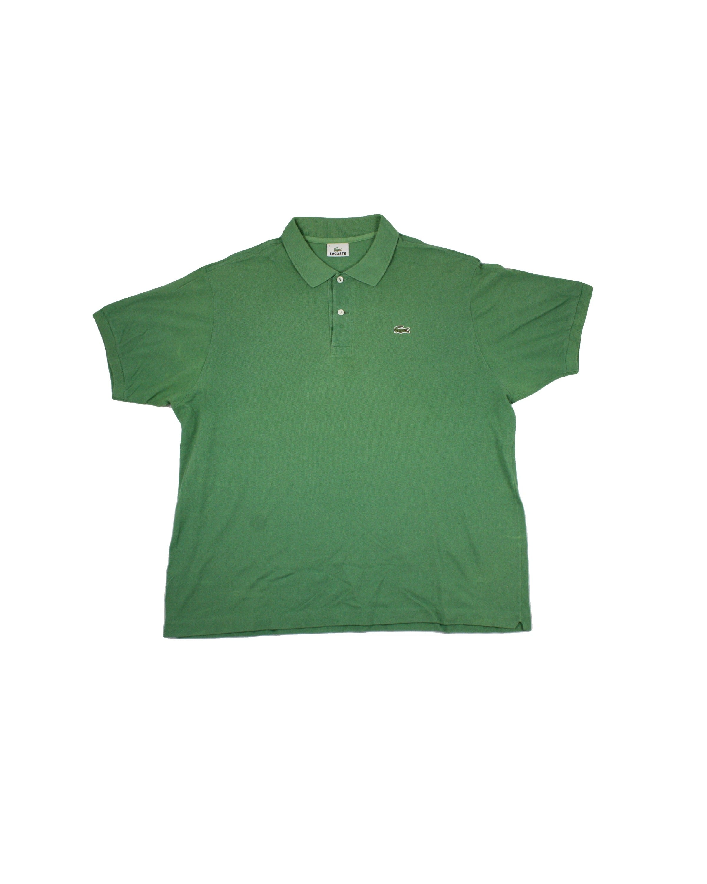 Lacoste Men's Green Textured Short Sleeve Polo with Front Logo – Size OP