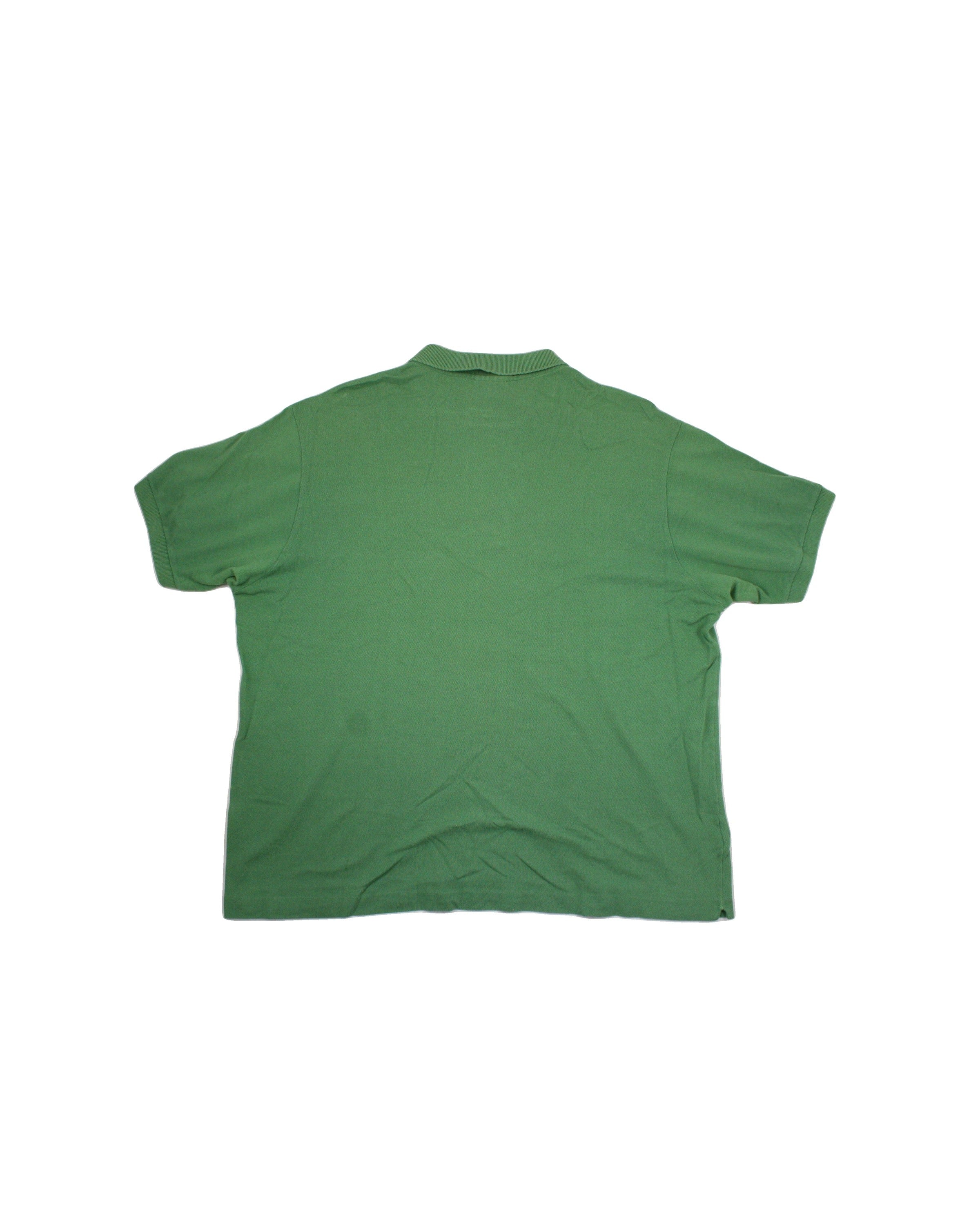 Lacoste Men's Green Textured Short Sleeve Polo with Front Logo – Size OP