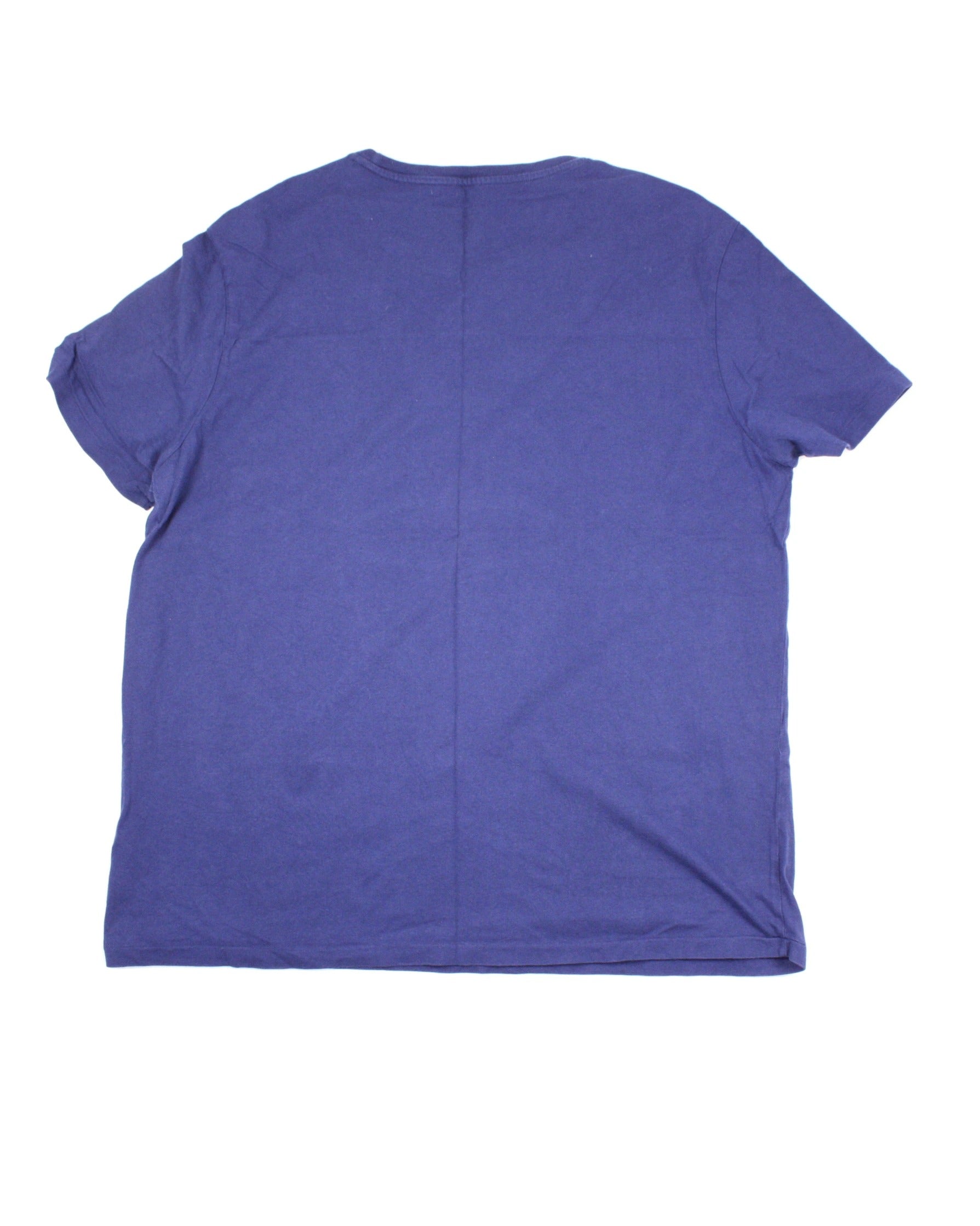 Polo Ralph Lauren Men's Navy/Yellow Short Sleeve Tee with Embroidered Logo – Size XL