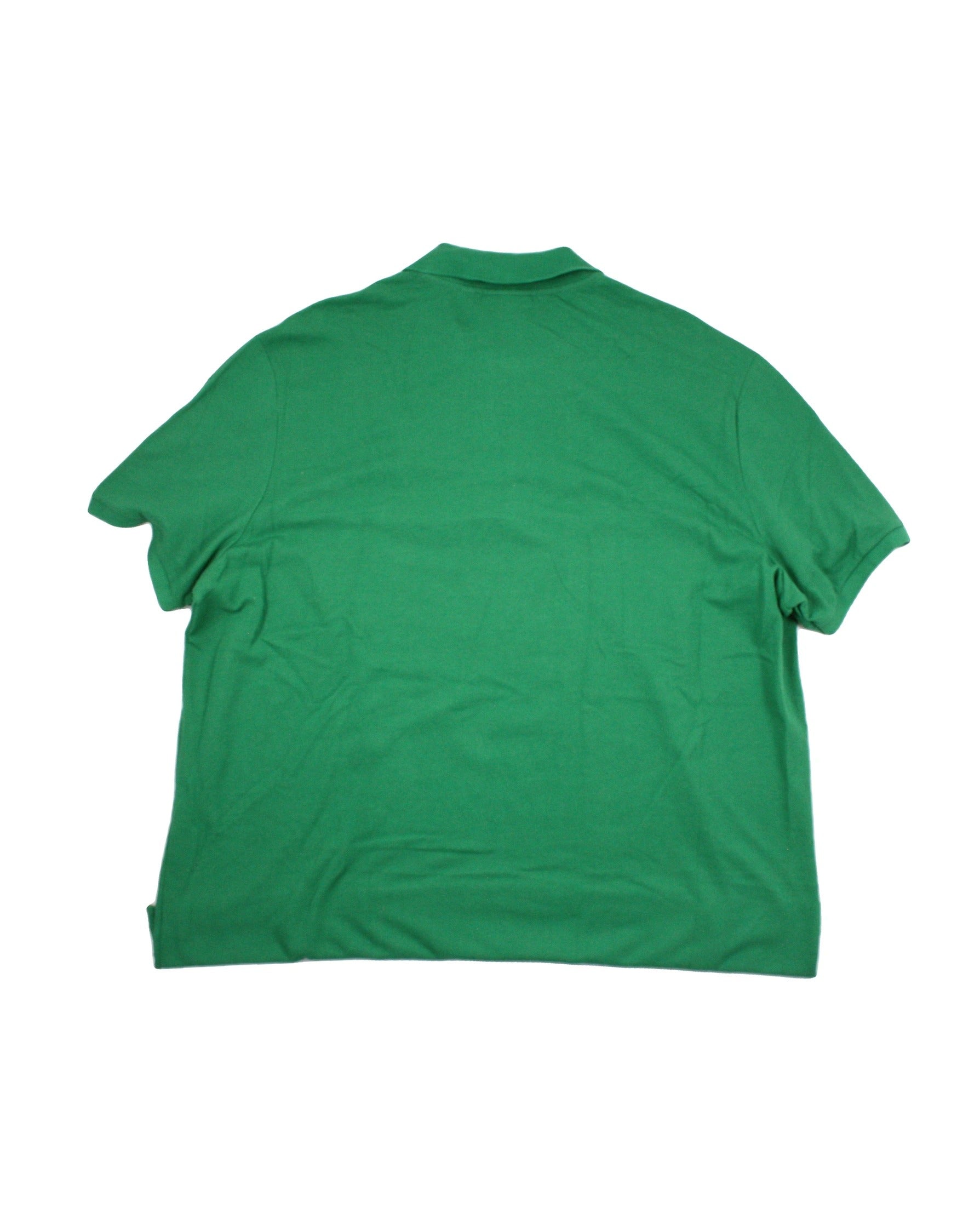 Lacoste Men's Green Short Sleeve Polo with Croc Logo – Size OP