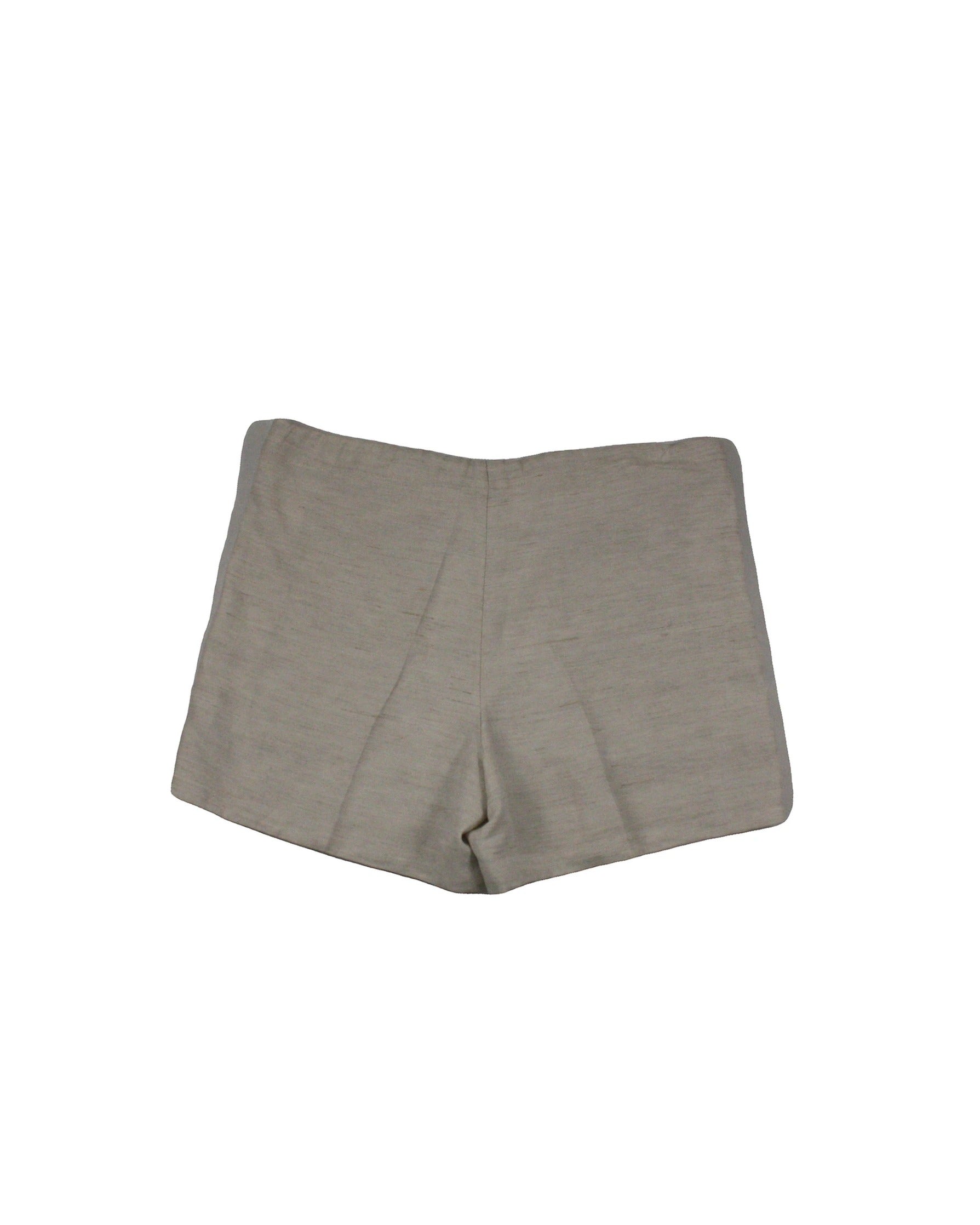 Wilfred Women's Beige Linen Blend Mini Shorts with Drawstring Waist – Waist 34