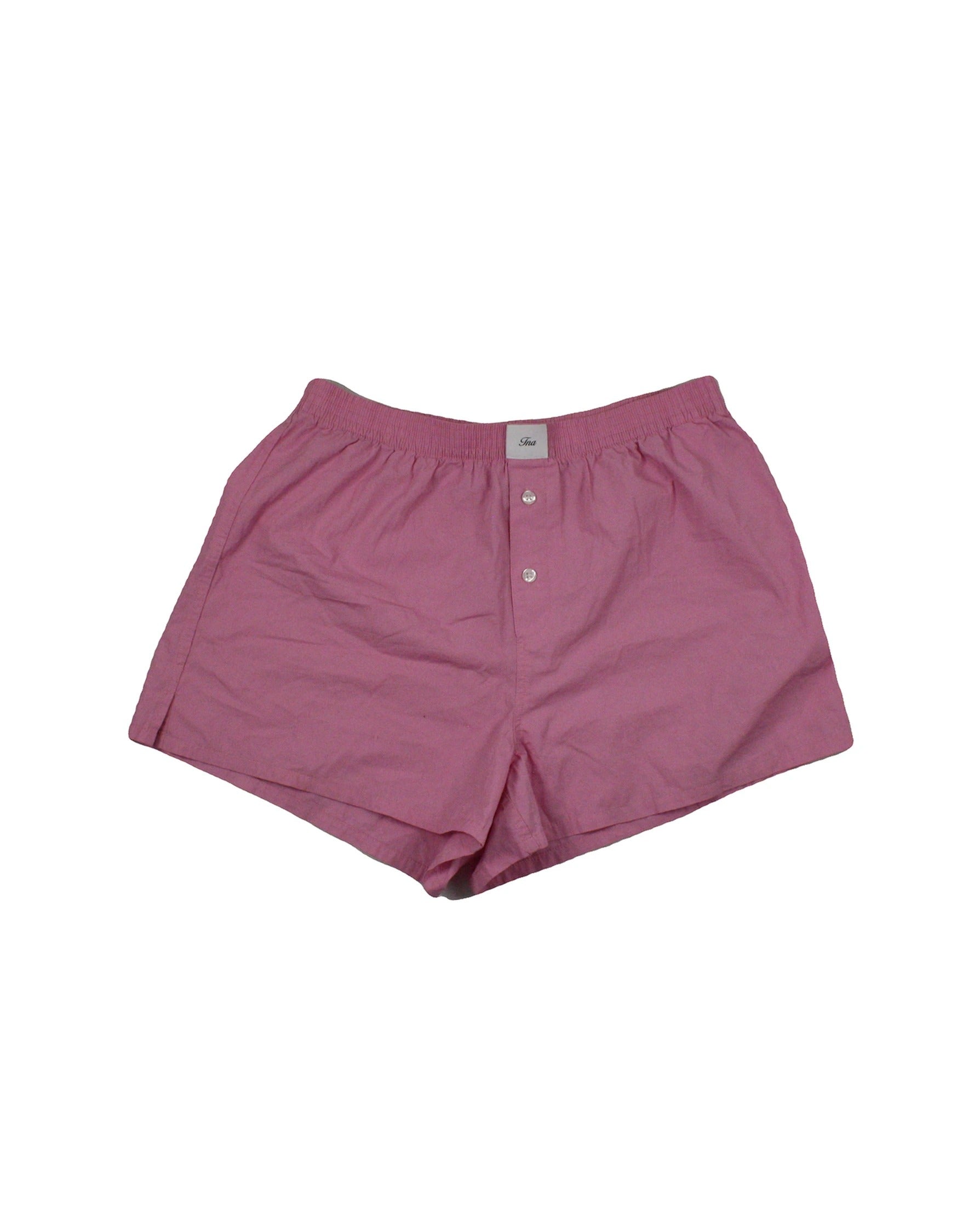 TNA Women's Pink Mini Shorts with Elastic Waist and Button Detail – Waist 28