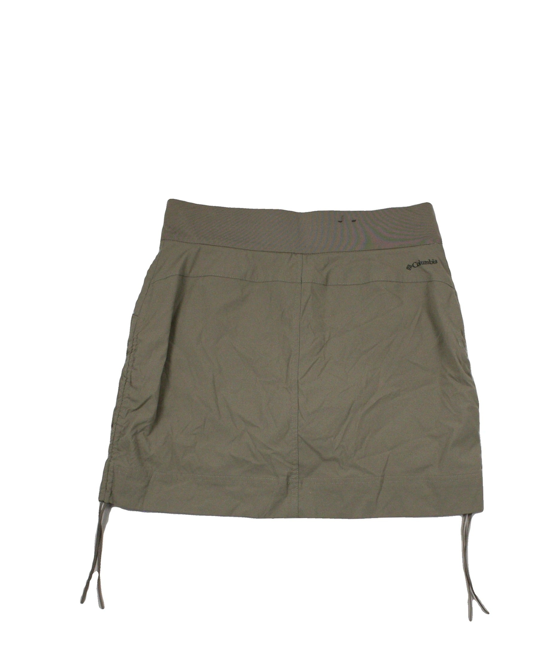 Columbia Women's Tan Mini Skirt with Stretch Waistband and Drawstrings – Waist 26