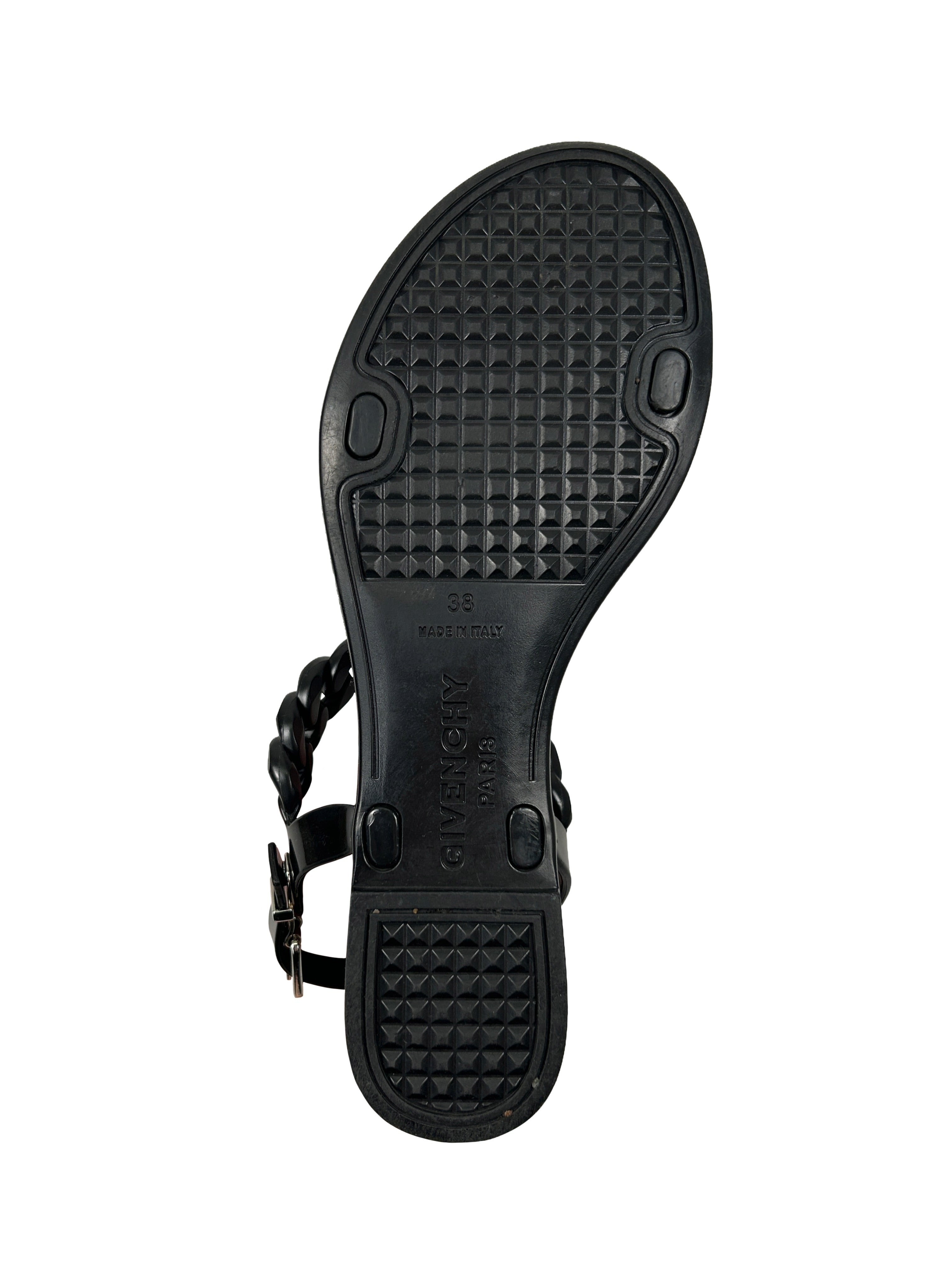 Givenchy Size 38 Chain-Link Jelly Sandals
