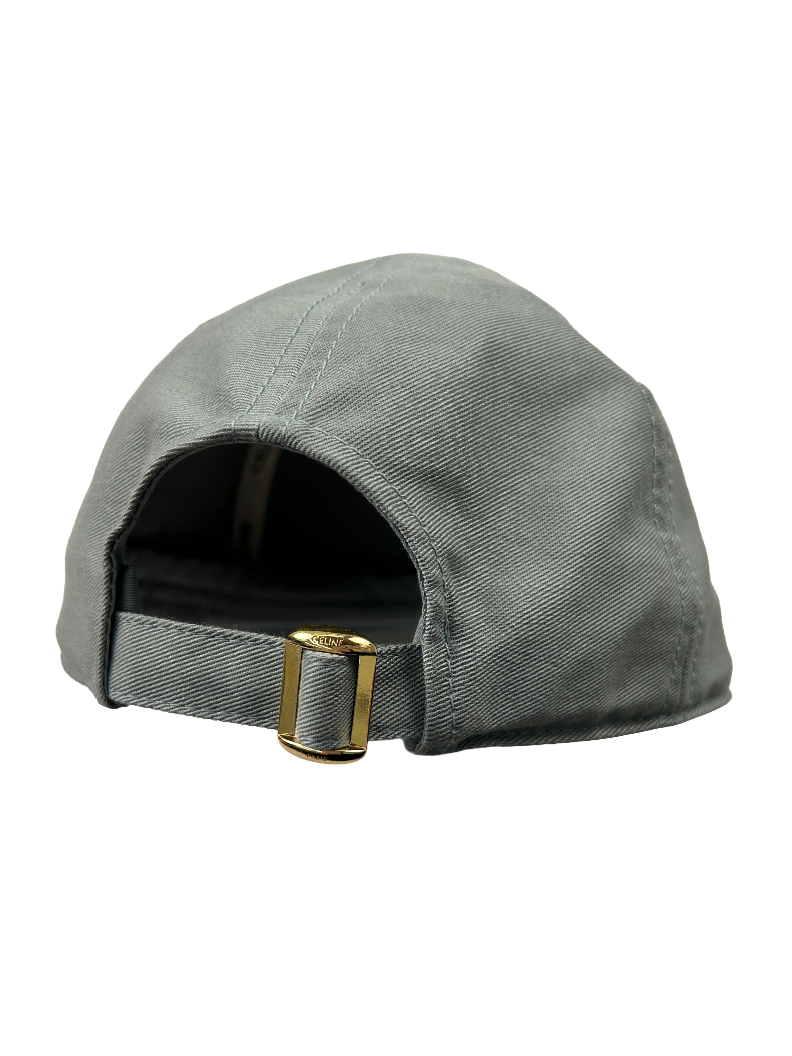 Celine Size L Triomphe Baseball Cap in Washed Cotton