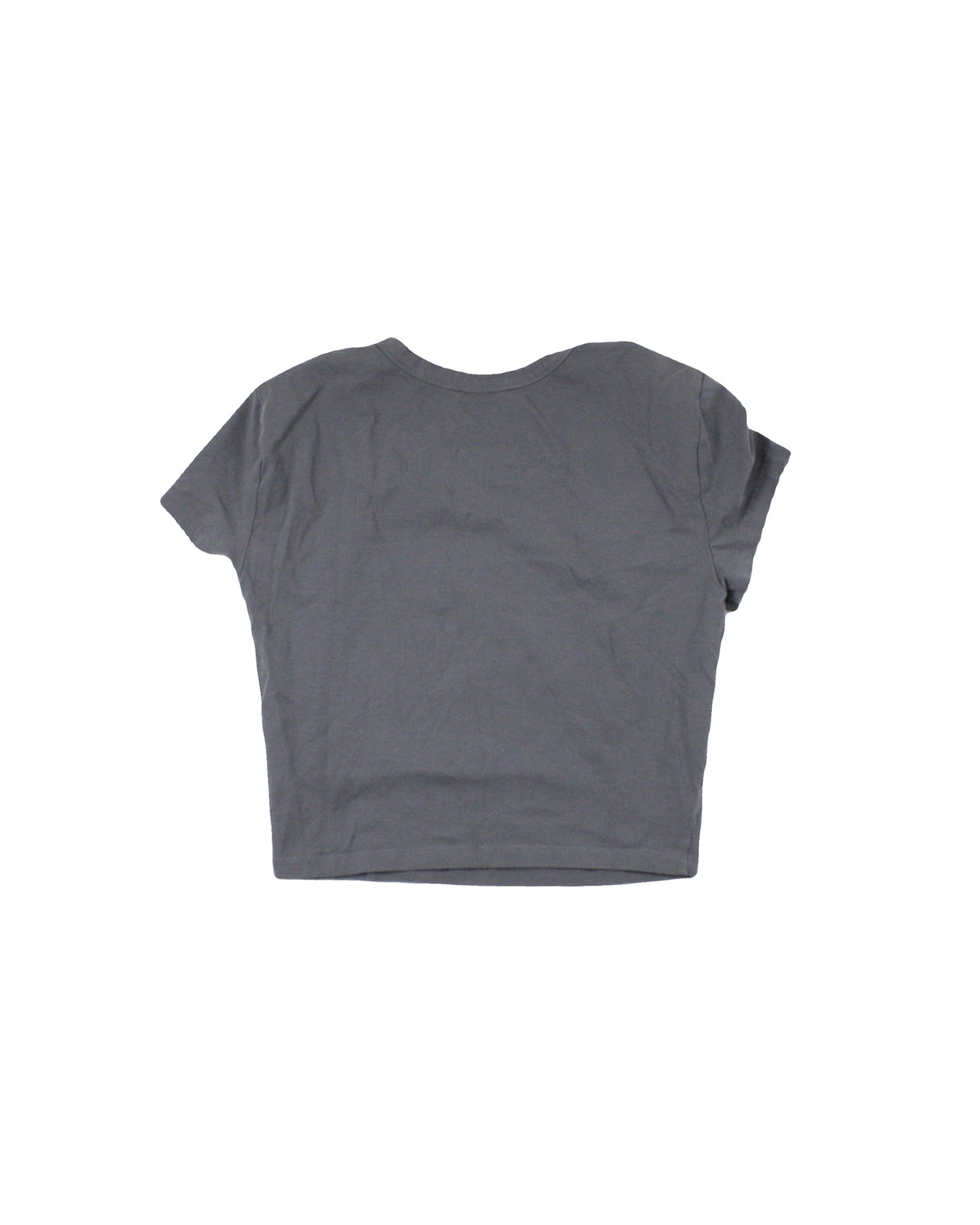 TNAChill Women's Grey Short Sleeve Top with Front Cutout – Size L