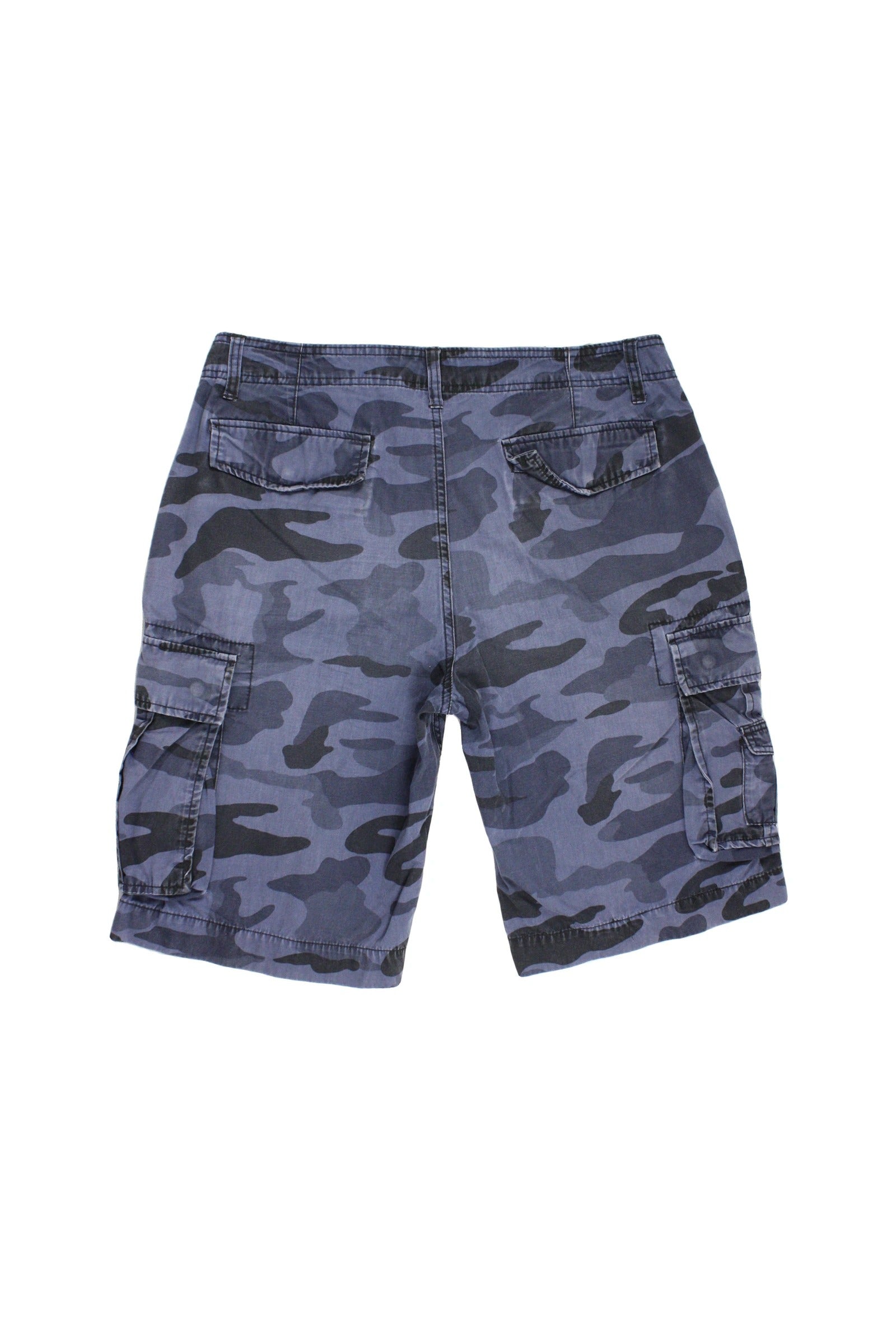 Gap Men's Blue Camo Cargo Shorts with Seven Pockets – Waist 34