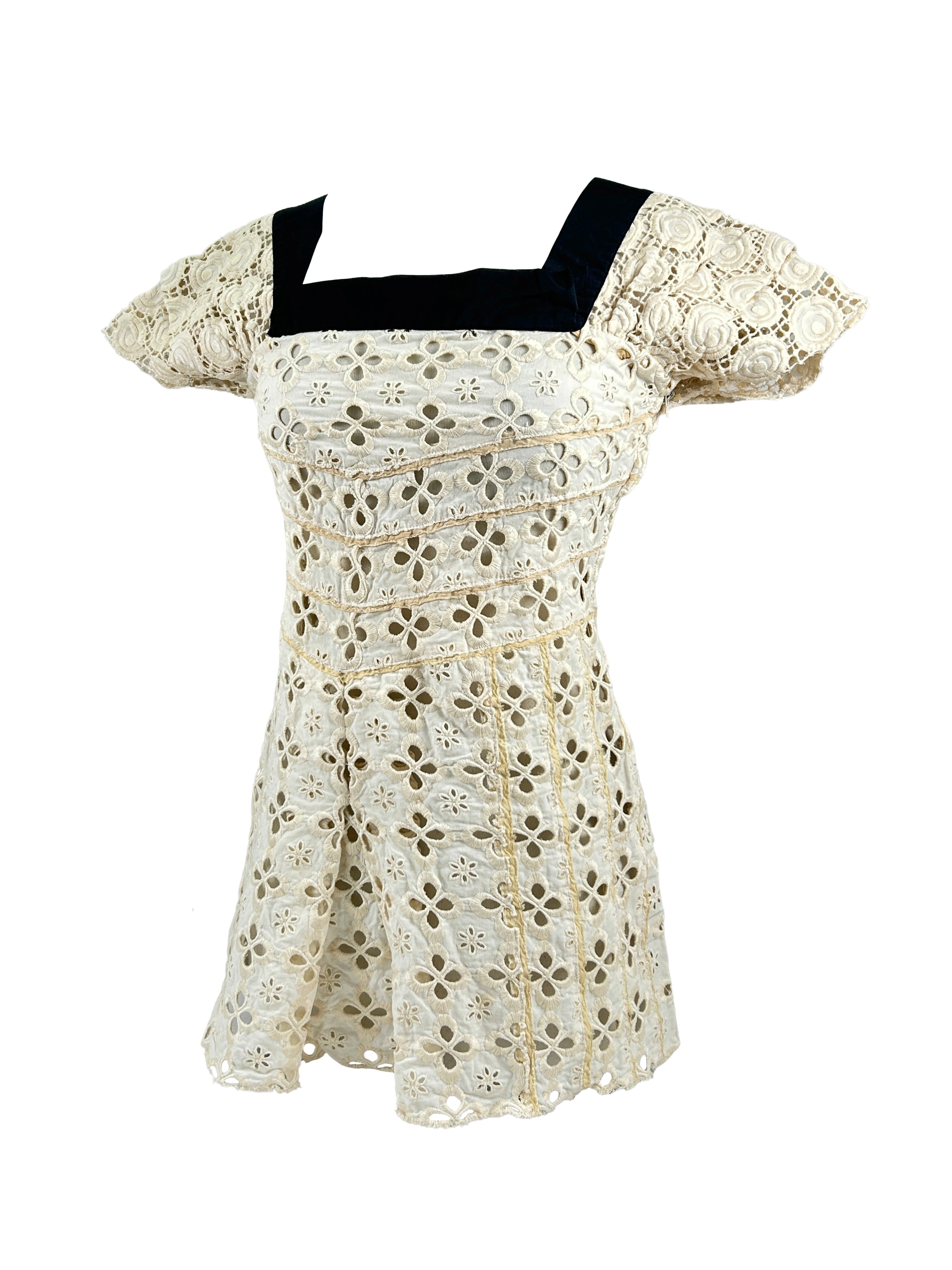 Miu Miu Size 44 SS2006 Runway Eyelet Lace Top