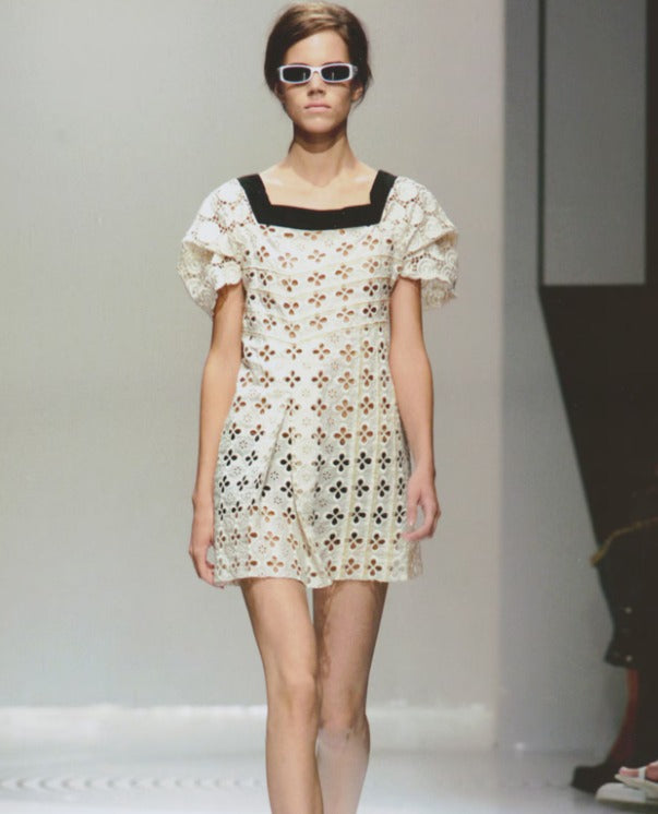 Miu Miu Size 44 SS2006 Runway Eyelet Lace Top