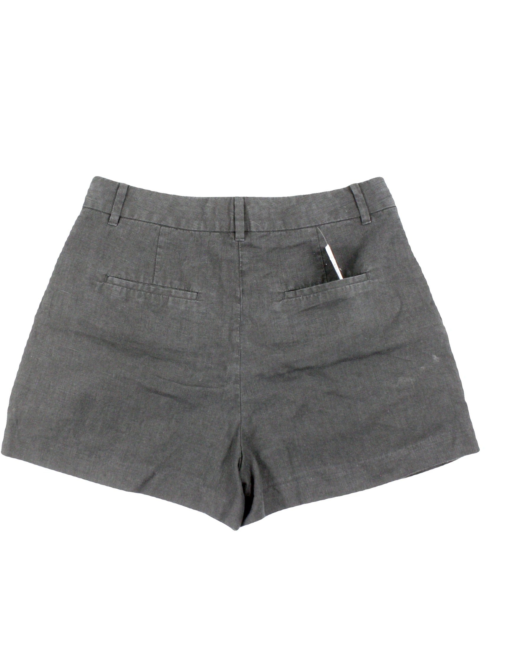Aritzia The Effortless Short Women's Black Linen High Waist Shorts with Pleats – W30