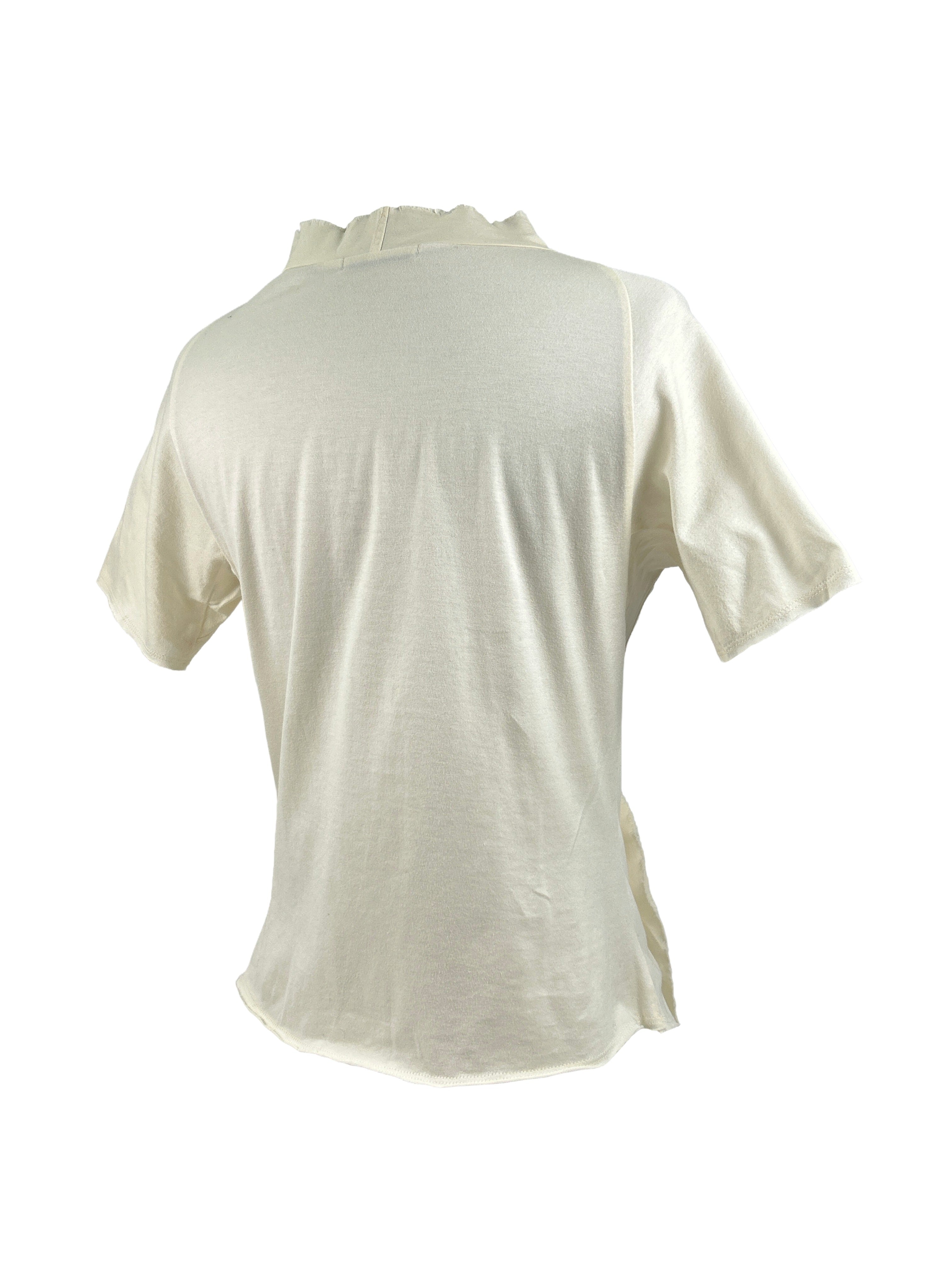 Issey Miyake Size 2 Asymmetrical Raw-Hem Top