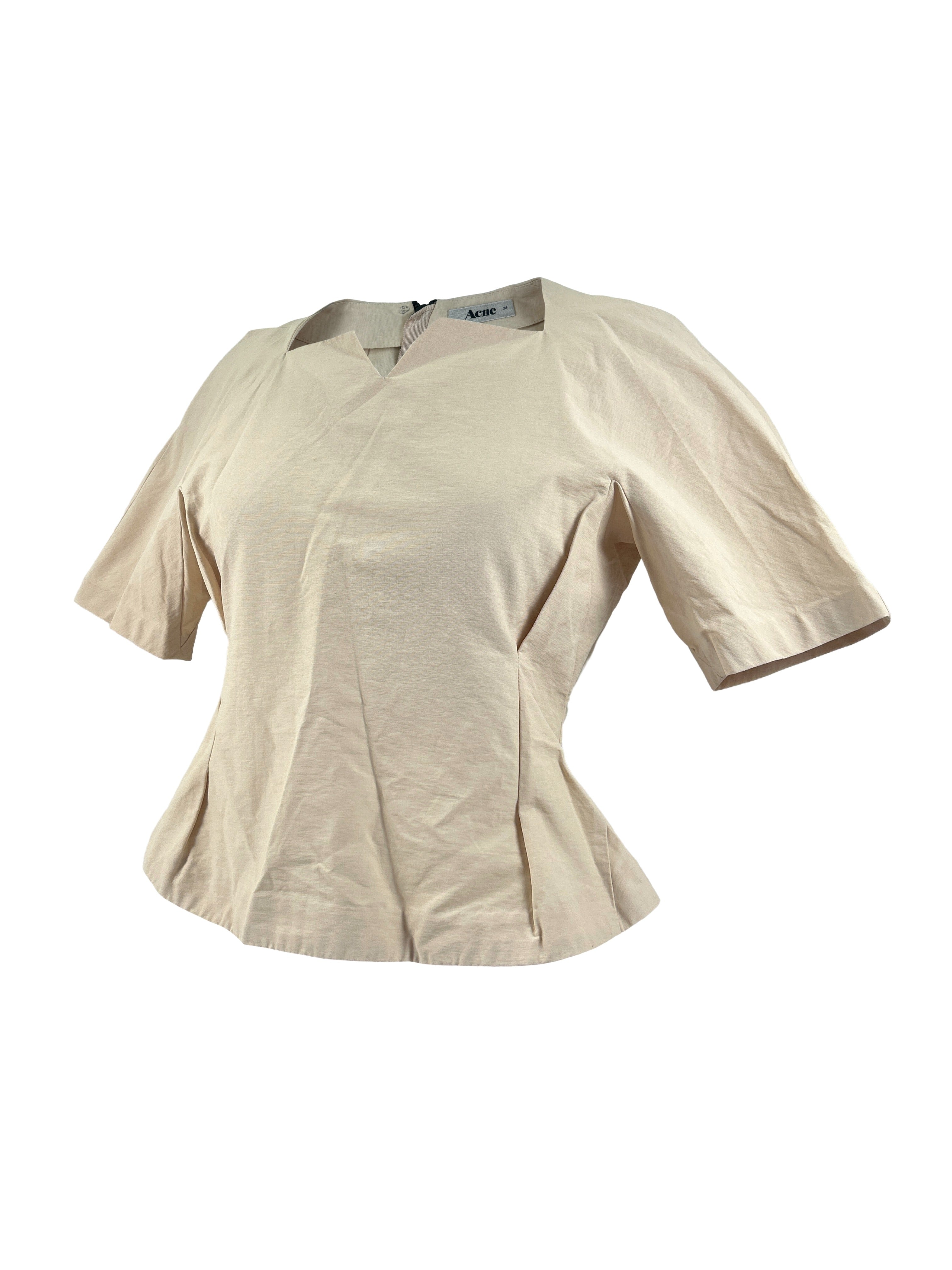Acne Studios Size 36 Pleated Peplum Top