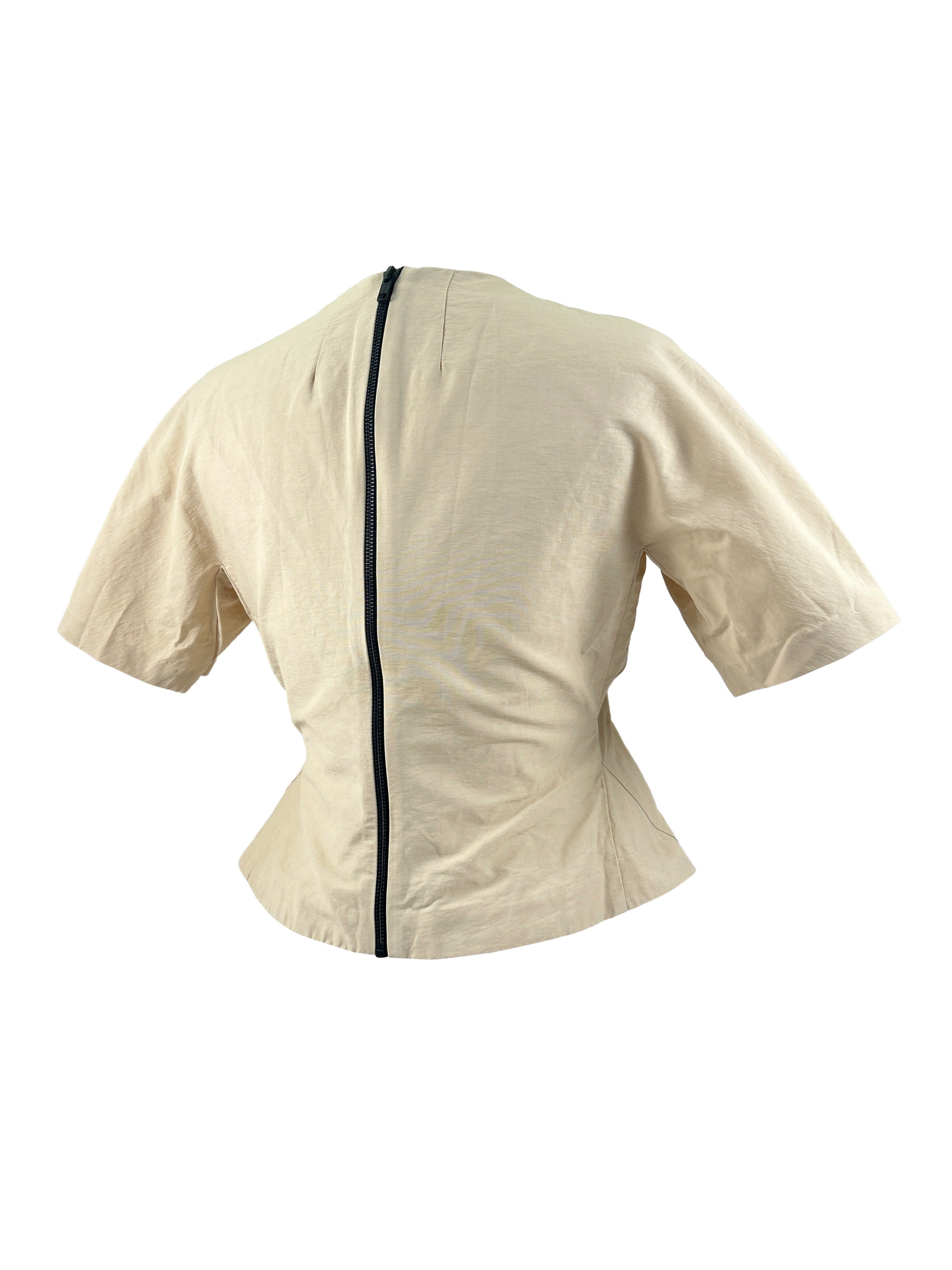 Acne Studios Size 36 Pleated Peplum Top