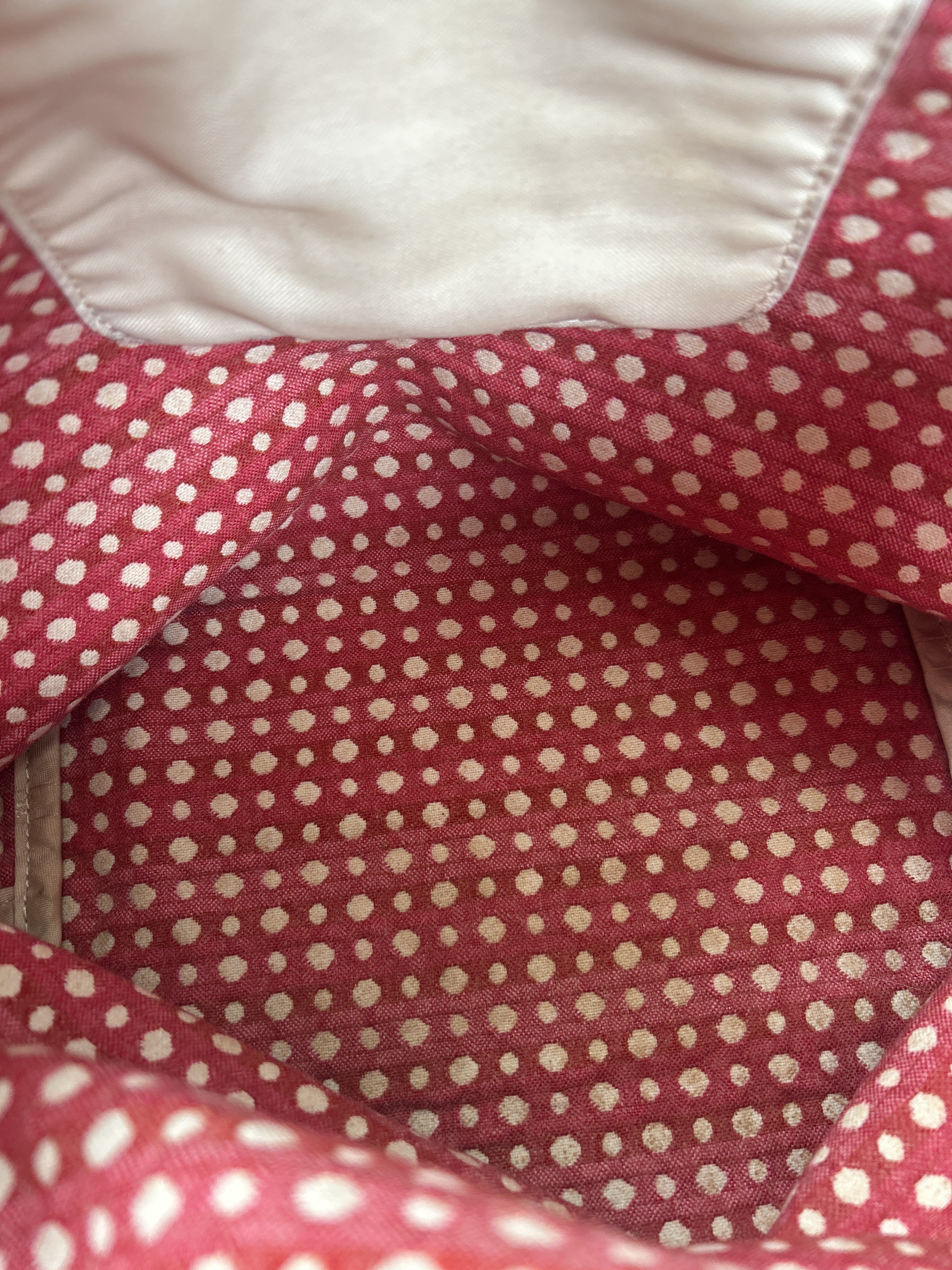 Longchamp Le Pliage Polka Dot Canvas Tote Bag