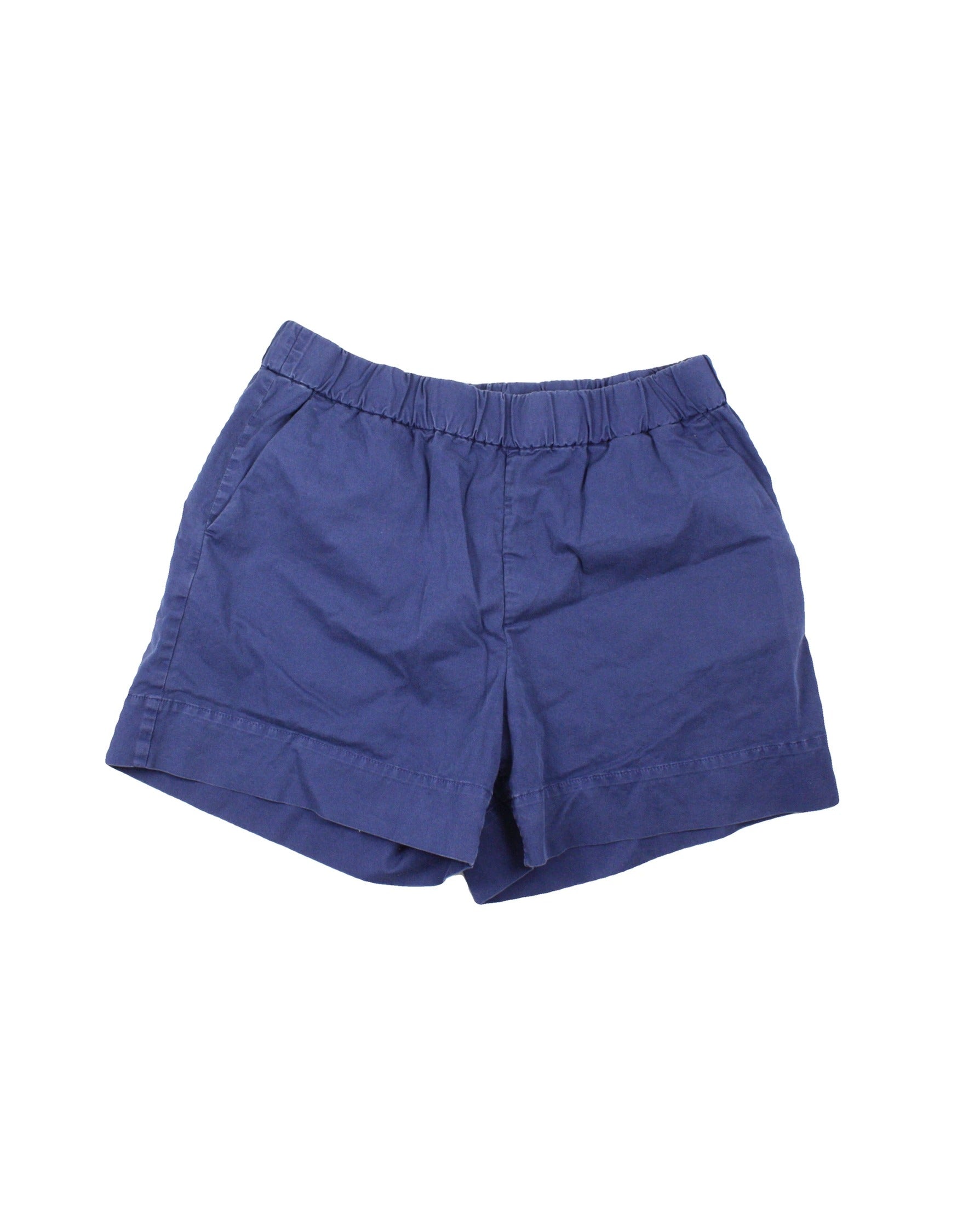 Everlane Women's Blue Elastic-Waist Shorts with Three Pockets – Size 30